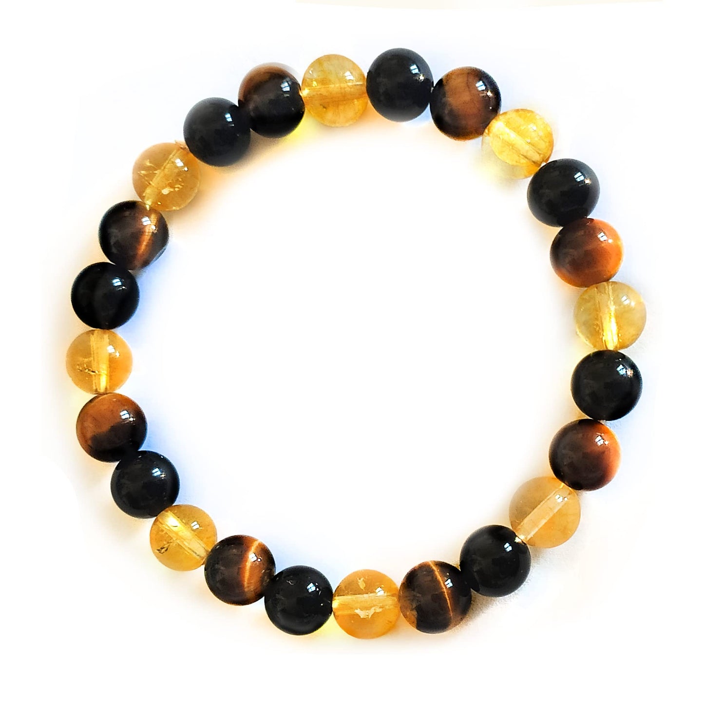 Black Obsidian Hematite Triple Protection Bracelet 10MM beads Set, Blue Tiger Eye Beads Bracelets, Lava Stone bracelets for Men Women
