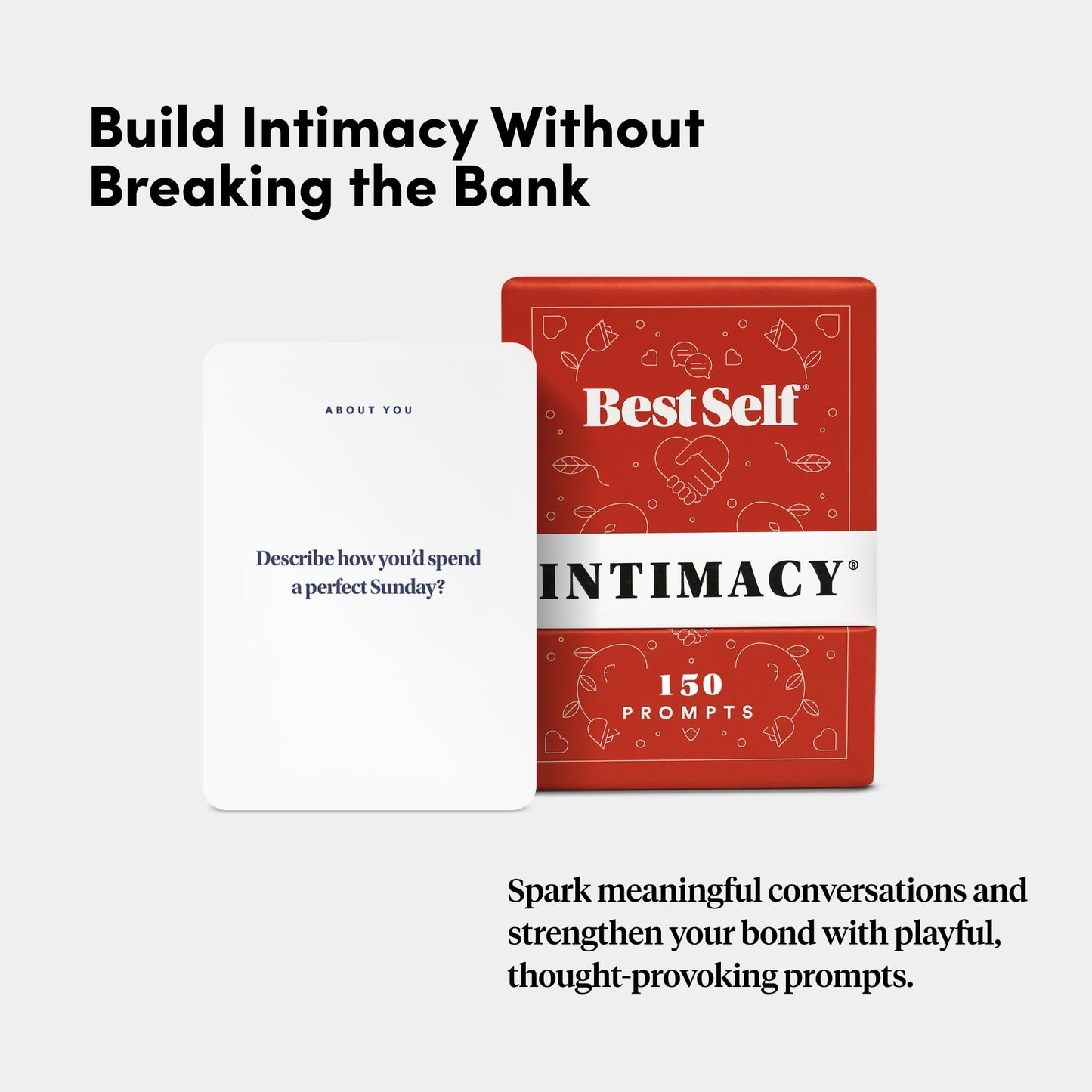 BestSelf Intimacy Deck Expansion Pack, 50 Conversation Starters, Meaningful Couples Game. Perfect Valentine Day Card Games for Couples, Couples Card Games
