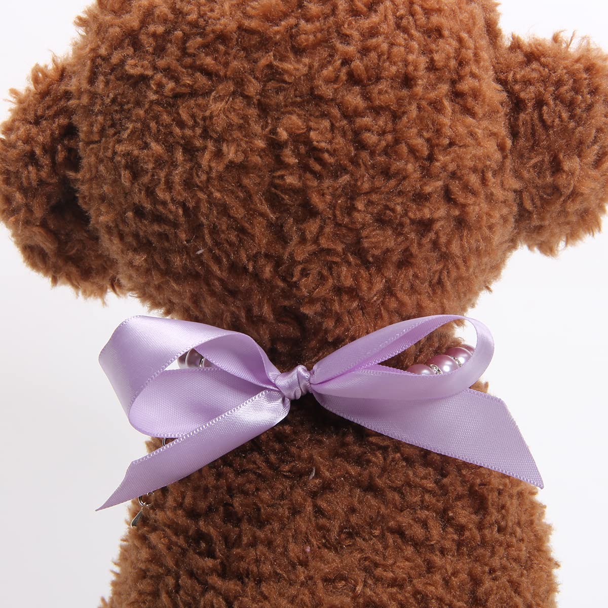 Dog Cat Pearls Necklace Collar with Bling Accessories and Ribbon Bow Pet Puppy Jewelry for Female Dogs Cats Small Medium (XL, Pink)