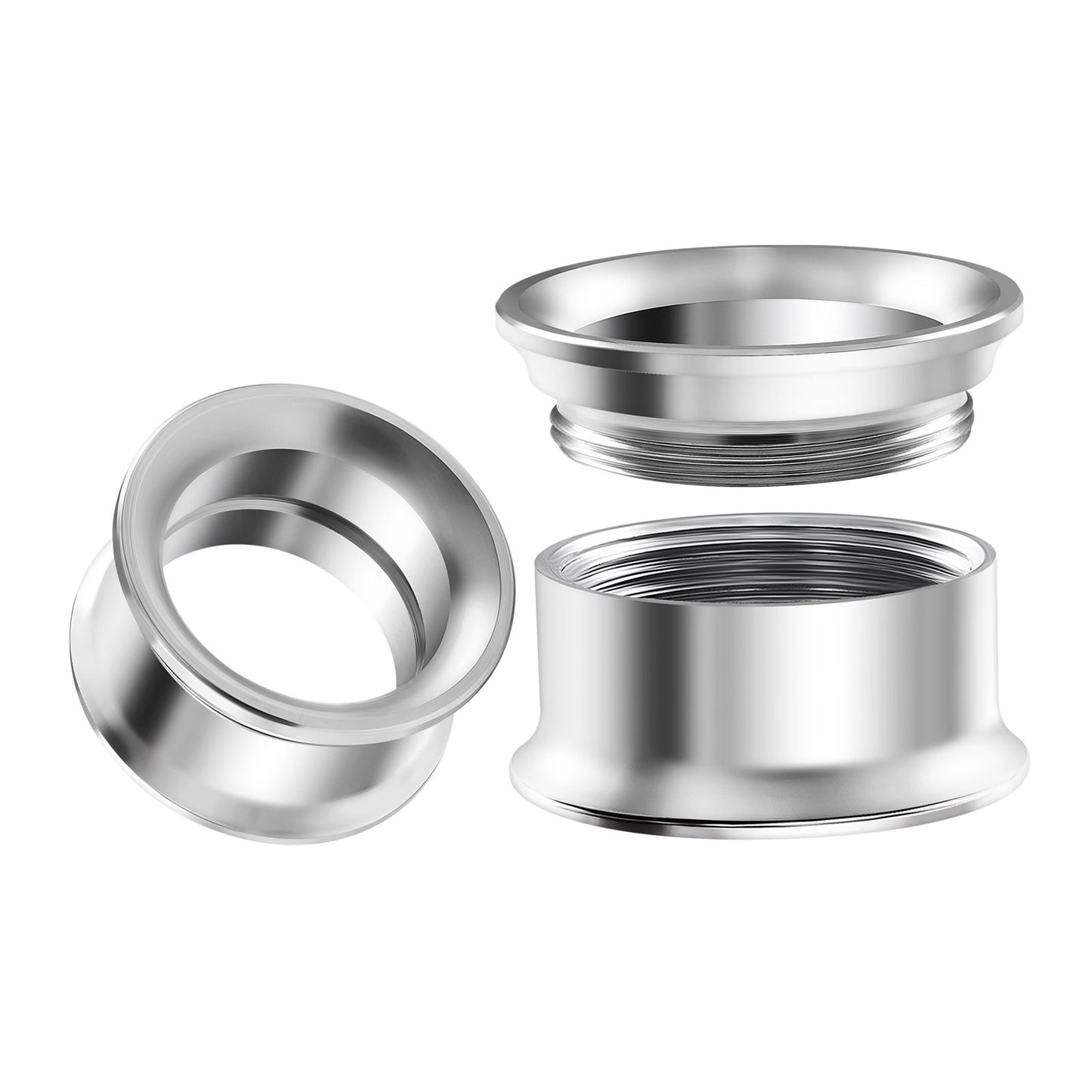 Pair of Internal Screw 316L Surgical Steel Double Flared Saddle Piercing Jewelry Stretcher Ear Plug Earring Lobe flesh Tunnel