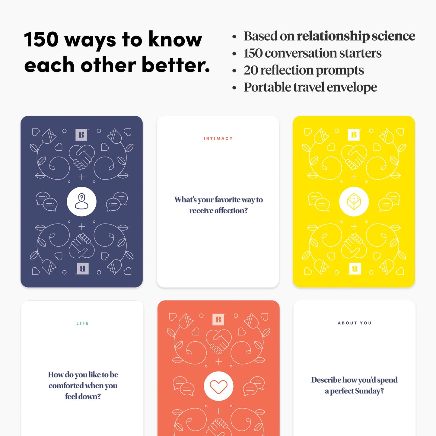 BestSelf Intimacy Deck Expansion Pack, 50 Conversation Starters, Meaningful Couples Game. Perfect Valentine Day Card Games for Couples, Couples Card Games