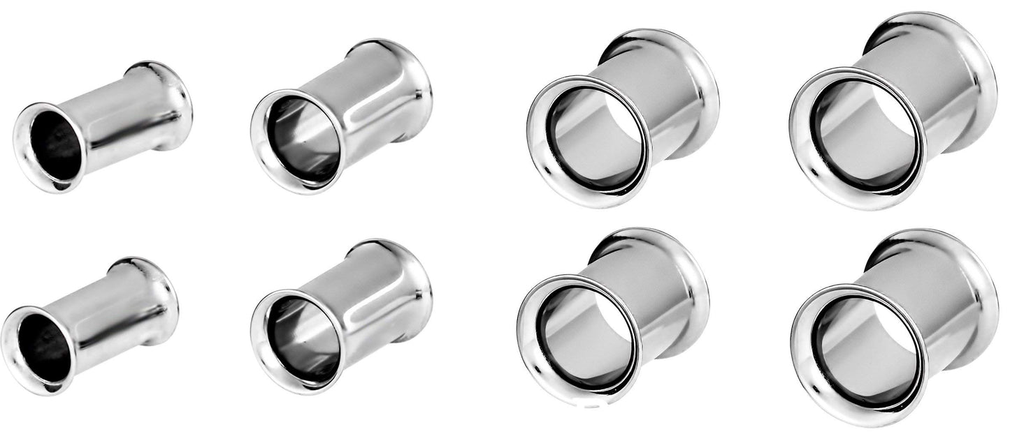 Forbidden Body Jewelry Ear Gauges, Ear Tunnels, Tunnels For Ears, 12G-2 Inch Surgical Steel Mirror Finish Double Flared Tunnel Plug Earrings (Sold in Pairs)