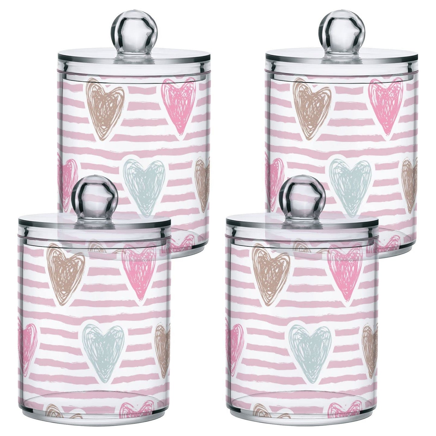 Halloween Skull 2PC Airtight Transparent Plastic Storage Jar, Food Storage Container Glass, Can Store Candy, Salt, Coffee Beans, With lid, Easy To Use