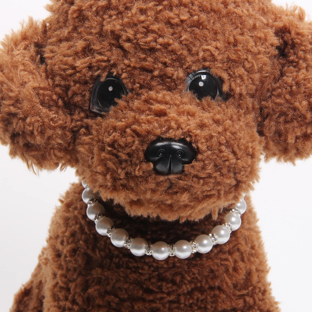 Dog Cat Pearls Necklace Collar with Bling Accessories and Ribbon Bow Pet Puppy Jewelry for Female Dogs Cats Small Medium (XL, Pink)