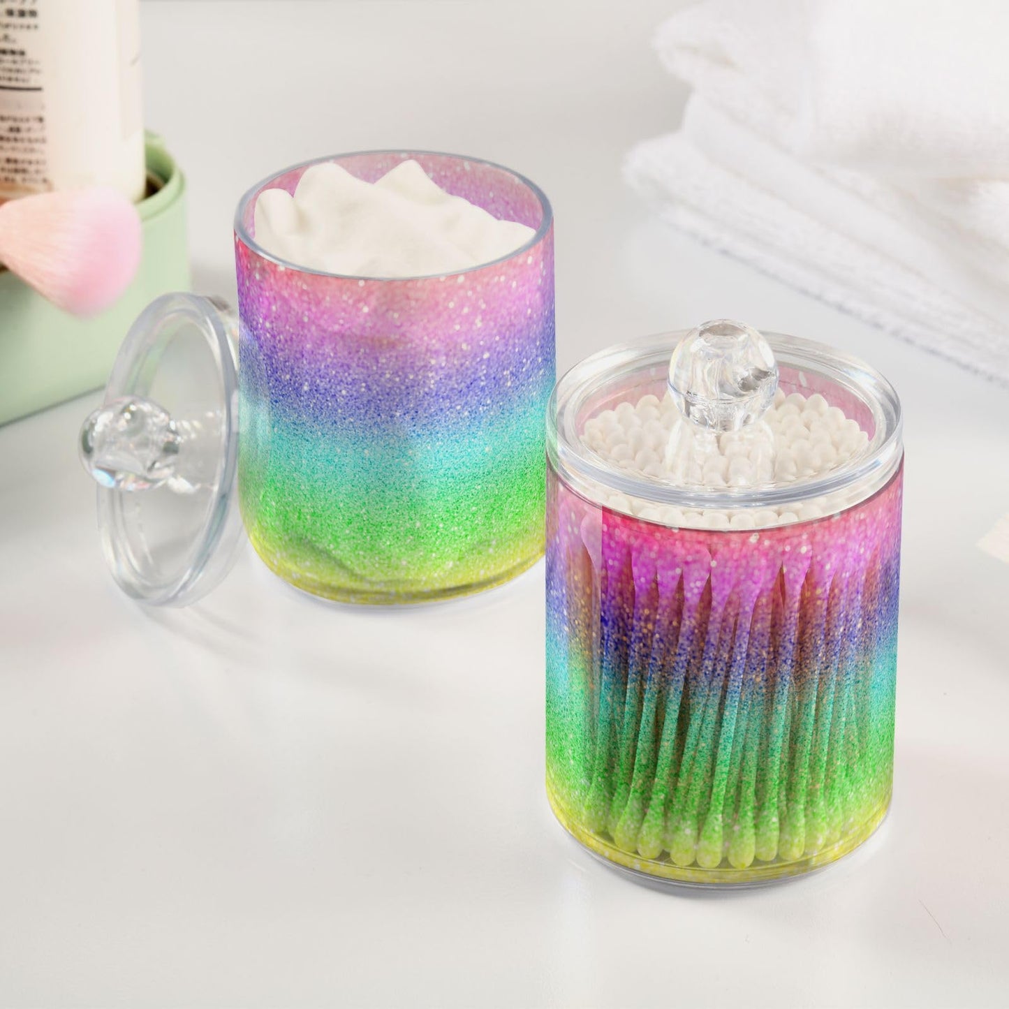 Halloween Skull 2PC Airtight Transparent Plastic Storage Jar, Food Storage Container Glass, Can Store Candy, Salt, Coffee Beans, With lid, Easy To Use