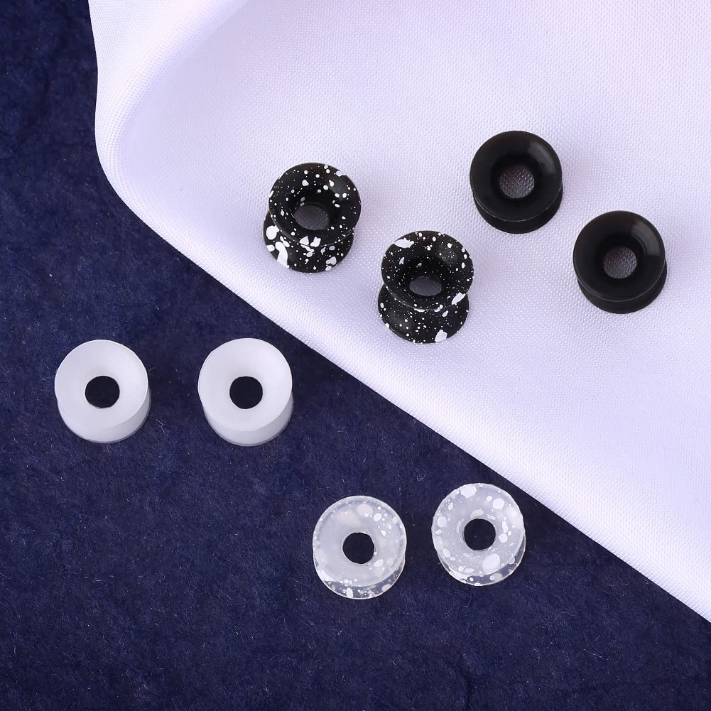 OUFER 8PCS Silicone Ear Gauges Flexible Ear Tunnels Plugs Stretchers Expander Double Flared Flesh Ear Piercing Jewelry for Women Men