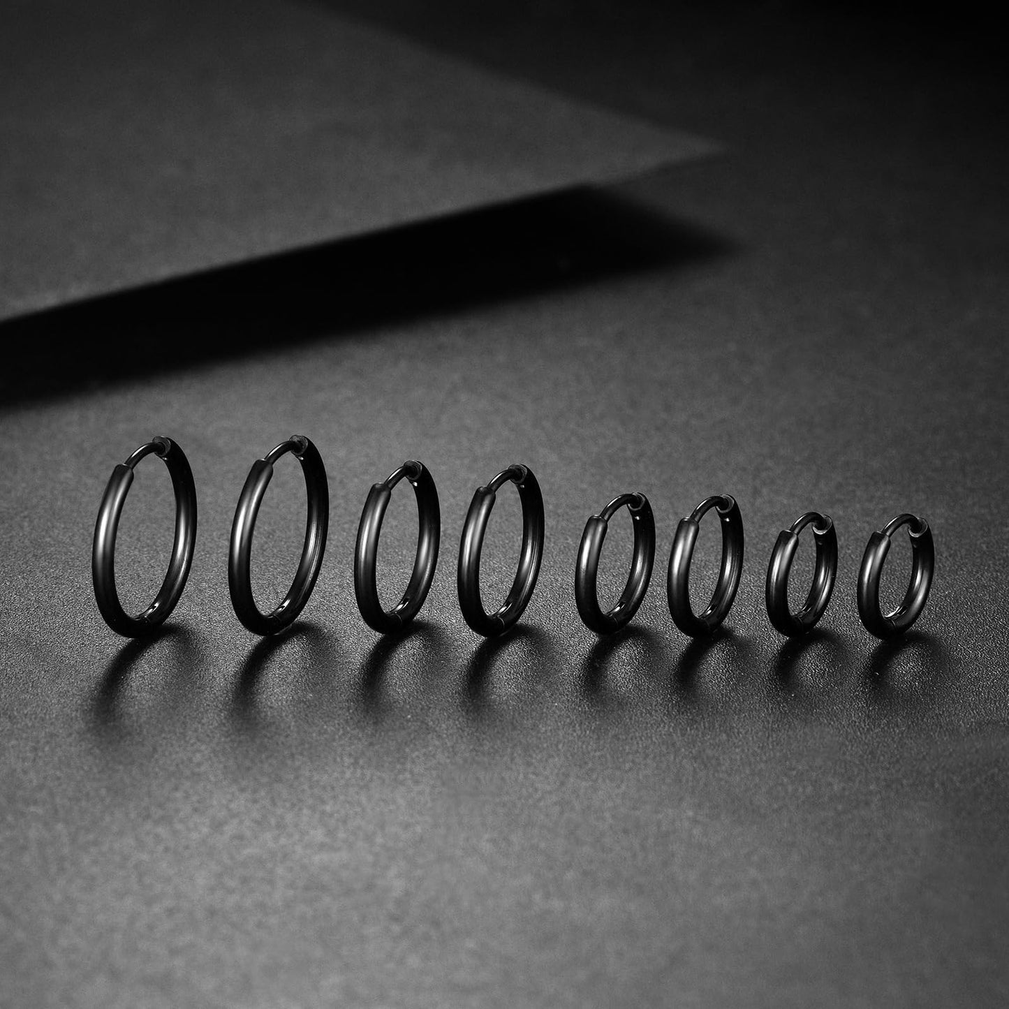 316L Surgical Stainless Steel Huggie Hoop Earrings 6mm 8mm 10mm 11mm 12mm 14mm Hypoallergenic Earrings Hoop Cartilage Helix Lobes Hinged Sleeper Earrings For Men Women Girls