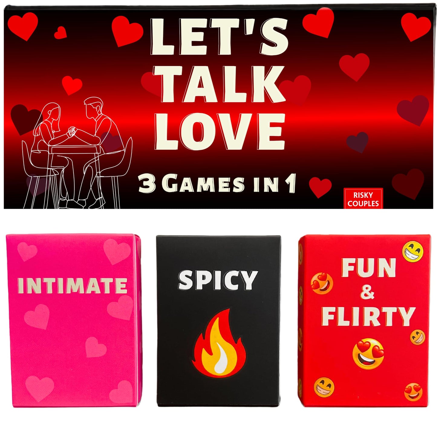 Let's Talk Love - Couples Games for Fun and Romantic Date Night. Perfect Game Gift to Spice up Your Relationship - Intimate and Spicy Ideas