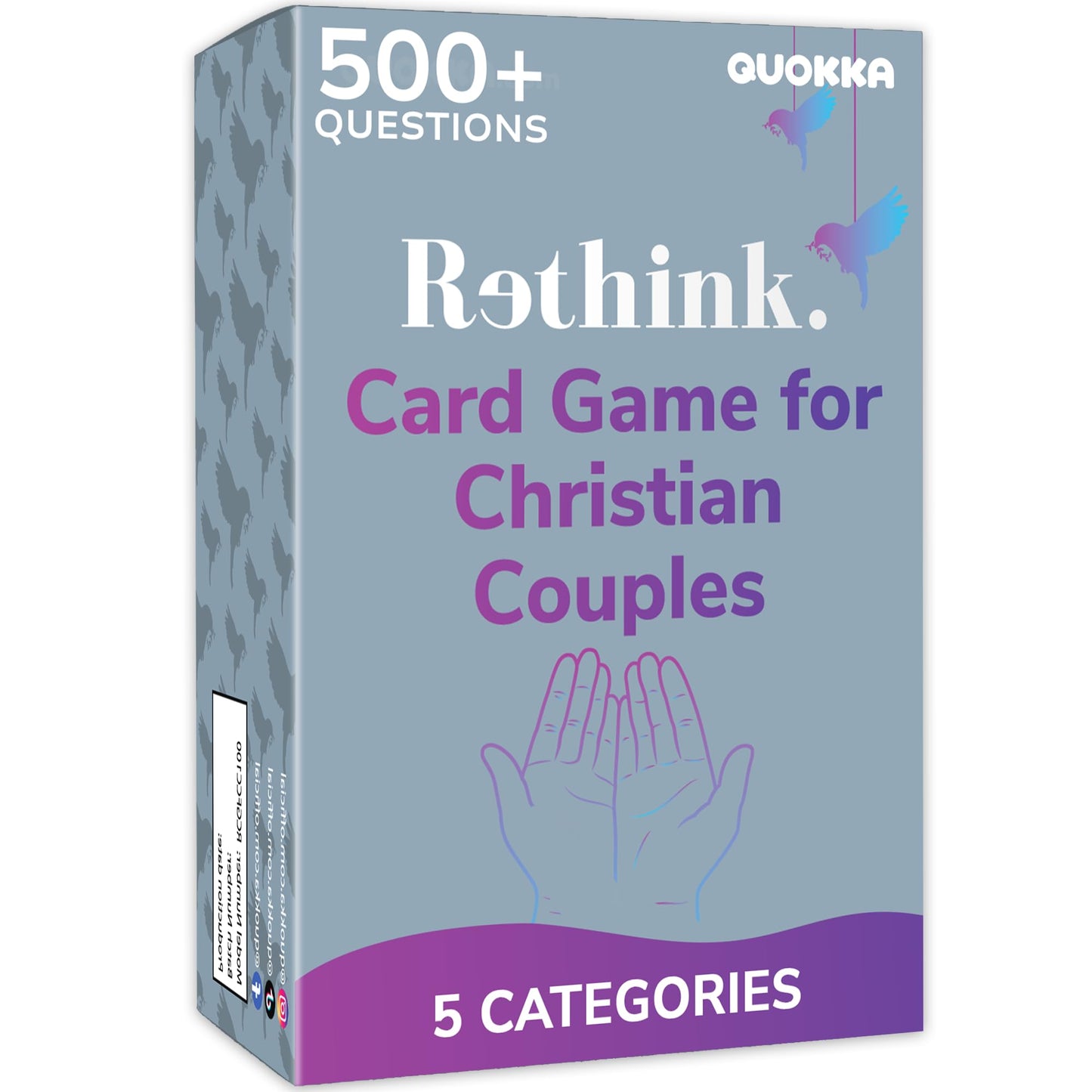 QUOKKA Conversation Cards Game - Christian Couples Edition | Original Version | Religious Gift | Relationship Connection - Great Board Game for Married Husband & Wife
