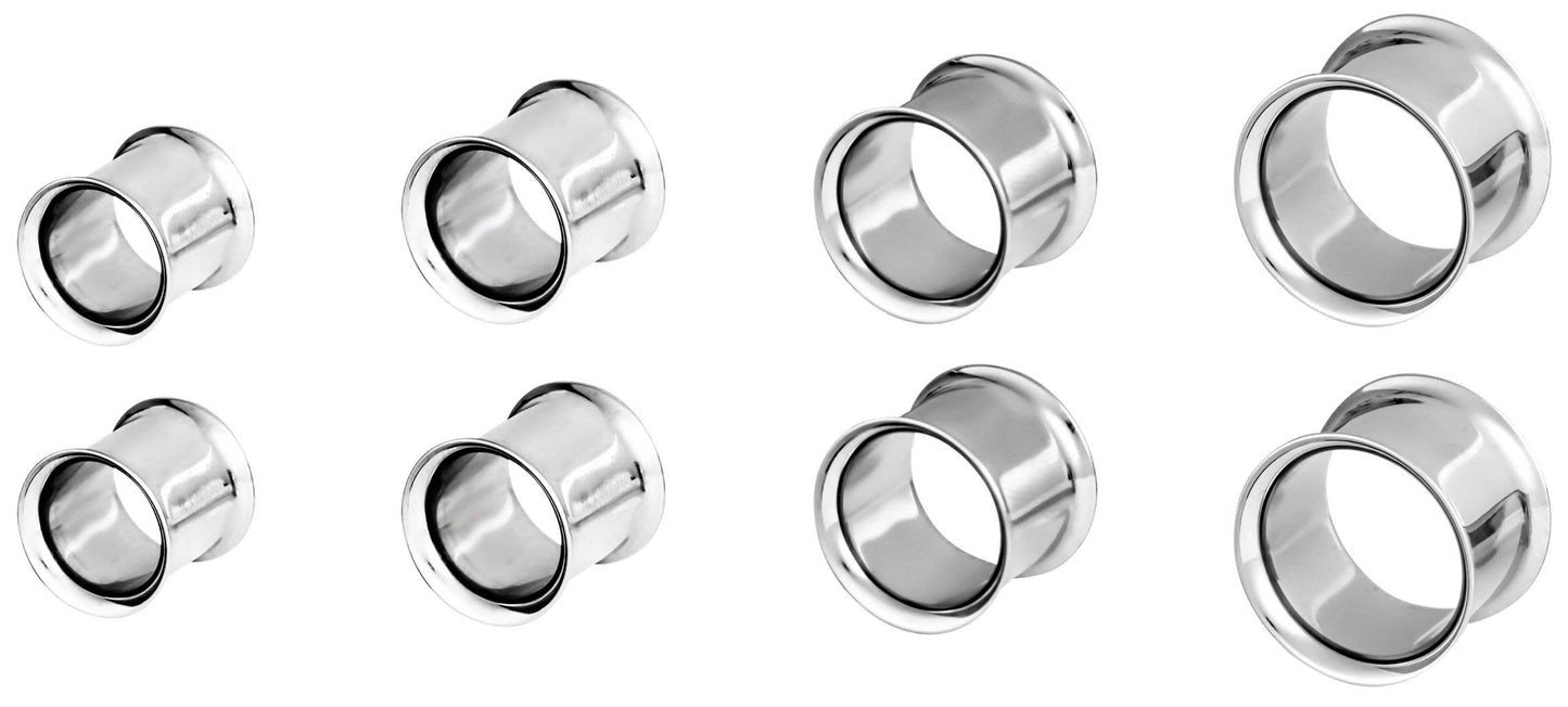 Forbidden Body Jewelry Ear Gauges, Ear Tunnels, Tunnels For Ears, 12G-2 Inch Surgical Steel Mirror Finish Double Flared Tunnel Plug Earrings (Sold in Pairs)