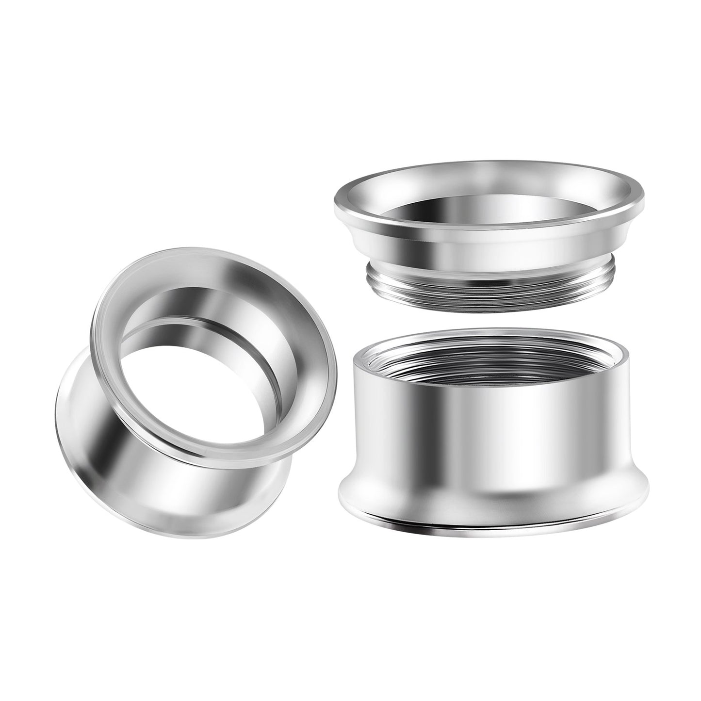 Pair of Internal Screw 316L Surgical Steel Double Flared Saddle Piercing Jewelry Stretcher Ear Plug Earring Lobe flesh Tunnel