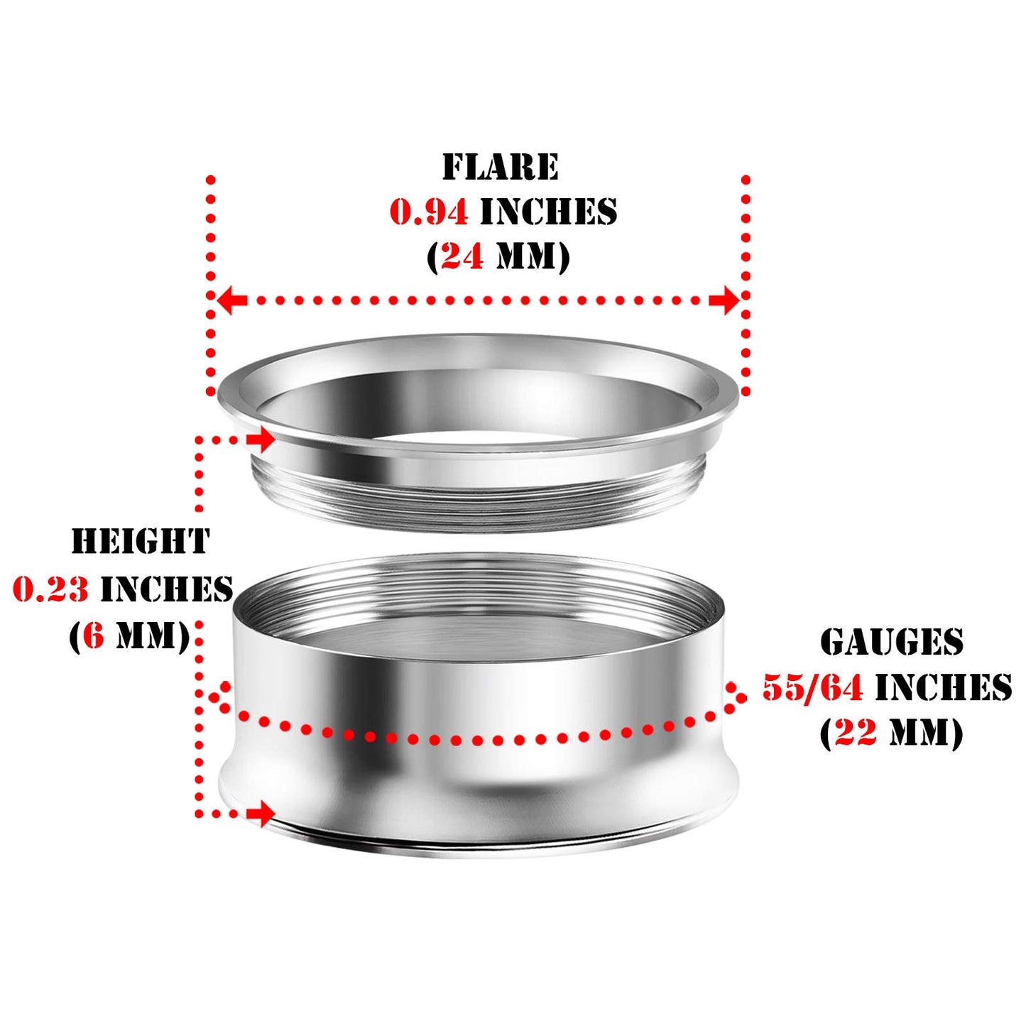 Pair of Internal Screw 316L Surgical Steel Double Flared Saddle Piercing Jewelry Stretcher Ear Plug Earring Lobe flesh Tunnel