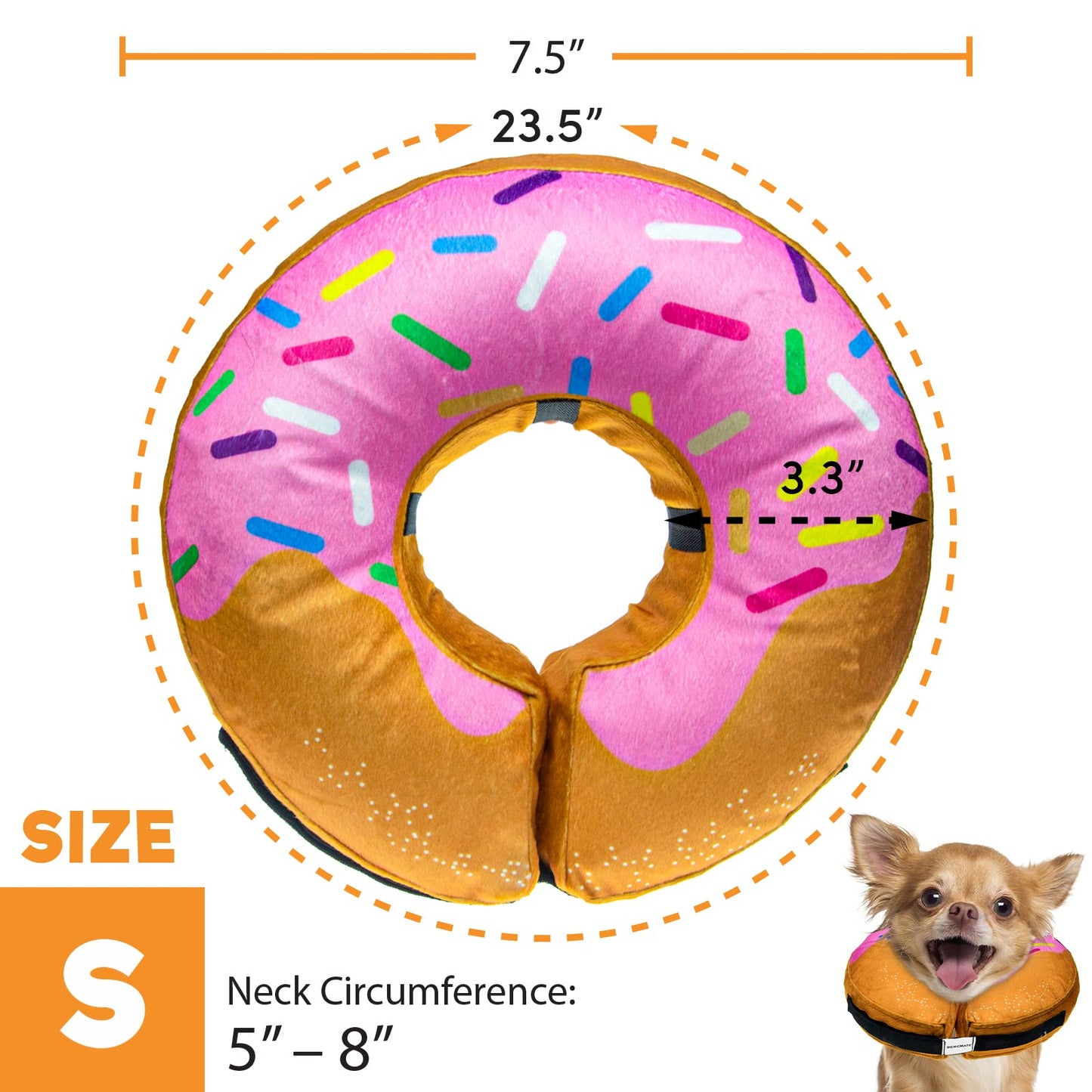 BENCMATE Protective Inflatable Collar for Dogs and Cats - Soft Pet Recovery Collar Does Not Block Vision E-Collar (X-Large, Blue)