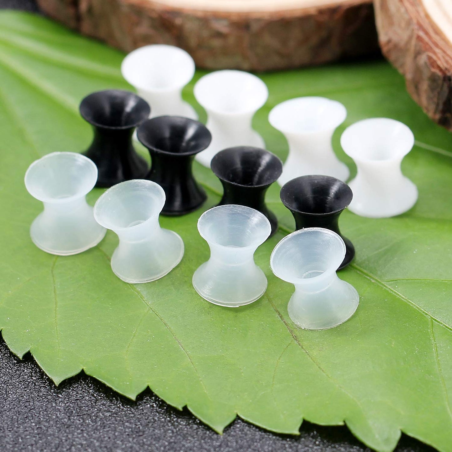 Cisyozi 6 Pairs Ultra Thin Silicone Ear Skin Flexible Flesh Tunnel Expander Stretching Gauge Earlets Plug Gauges Kit Earlets Retainer Same Sizes 6G-20mm 3 Colors