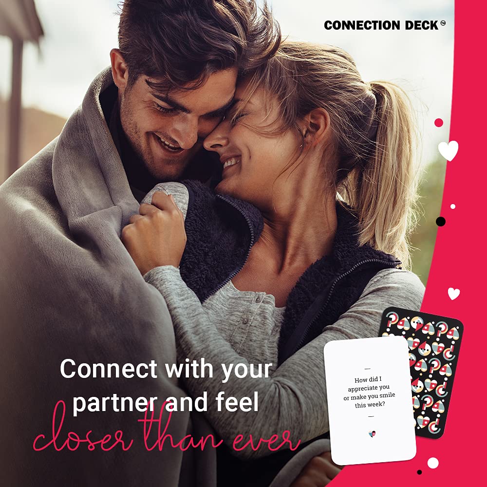 Card Game for Couples - Connecting and Revealing Questions to Ignite A Deeper Relationship - Perfect for Anniversary, Date Night & More (100 Cards)