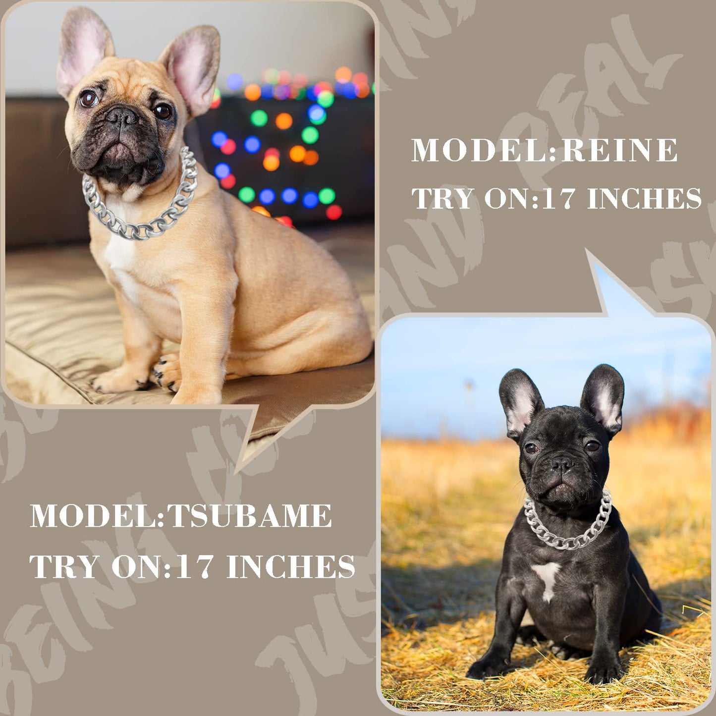 18K Gold Plated Dog Chain Collar-3/4 Inch (20mm) Width Cuban Link Durable Dog Necklace, Cute Fashion Pet Collar for Pit Bulldog, Light Metal Jewelry Bold Chain Puppy Accessories (26 inch, Gold)