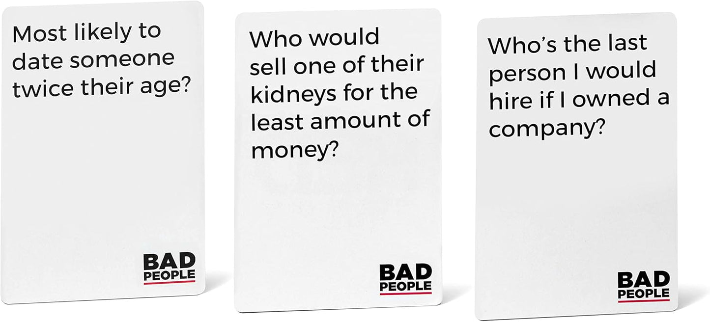 BAD PEOPLE Party Game - Green Expansion - 100 New Question Cards for The Hilarious Adult Card Game for Fun Parties & Board Games Night with Your Group - Find Out What Your Friends Really Think of You