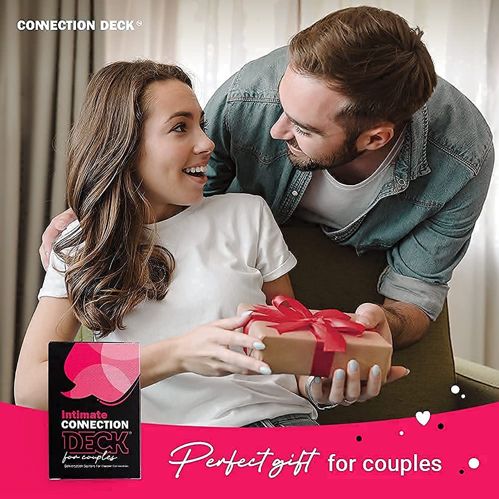 Card Game for Couples - Connecting and Revealing Questions to Ignite A Deeper Relationship - Perfect for Anniversary, Date Night & More (100 Cards)