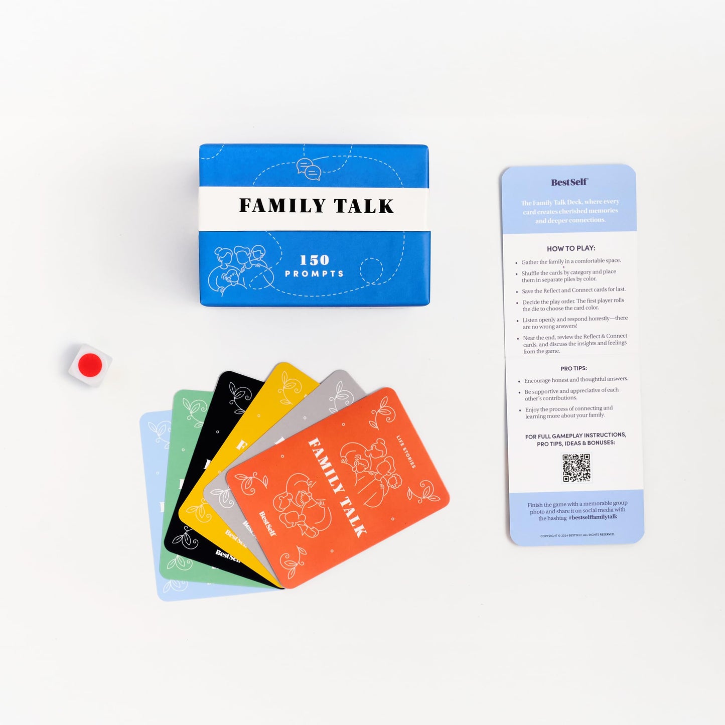BestSelf Icebreaker Deeper Talk Deck - Conversation Starter Card Pack to Deepen Friendships with 150 Prompts to Create Real Conversations for Friends, Coworkers, Family, Dates