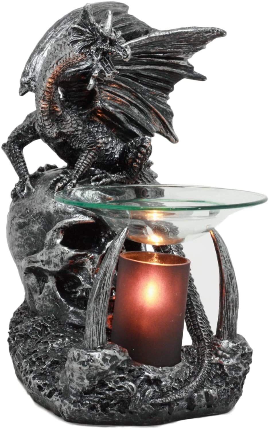 Ebros Smaug Castle Guardian Dragon Electric Oil Diffuser Burner Tart Warmer Aroma Scent Statue 9.5" Tall Figurine Dungeons and Dragons Decorative Decor for Aromatherapy Accessory Halloween Prop