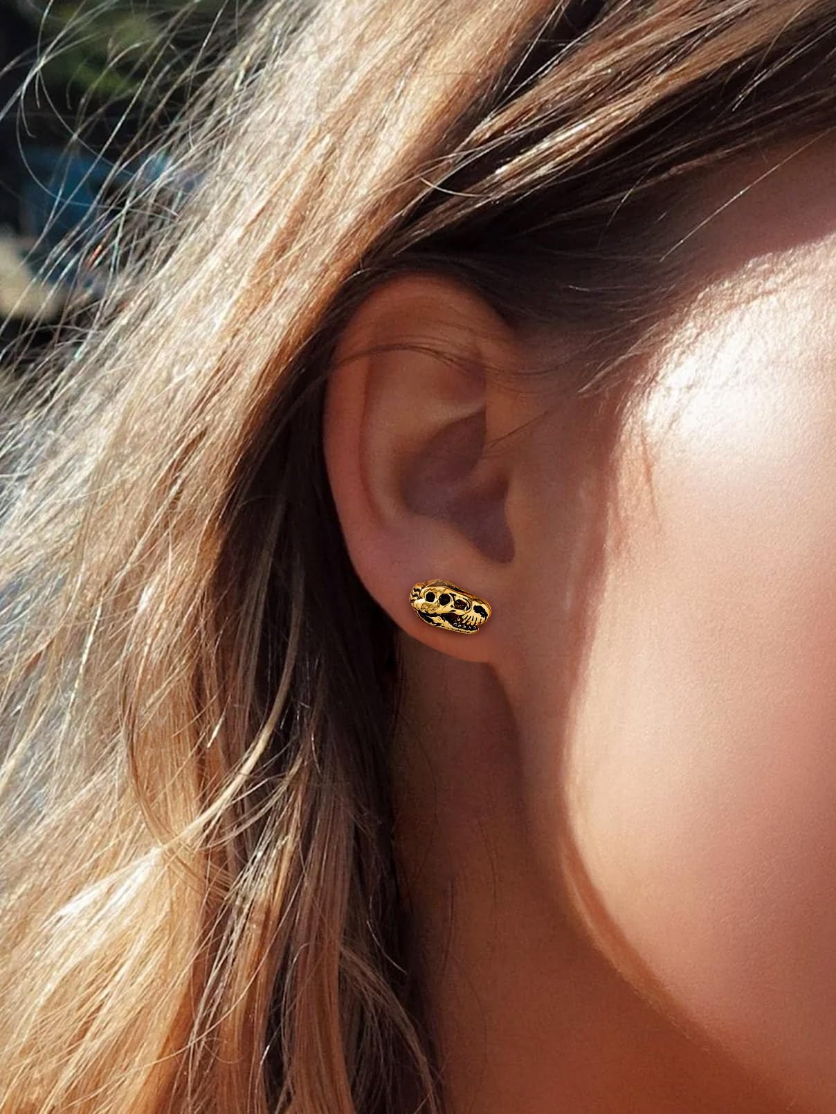 FaithHeart Dragon/Dinosaur/Snake Hoop Earrings for Men, Sturdy Stainless Steel Punk Biker Animals Hypoallergenic Jewelry, Gift Box