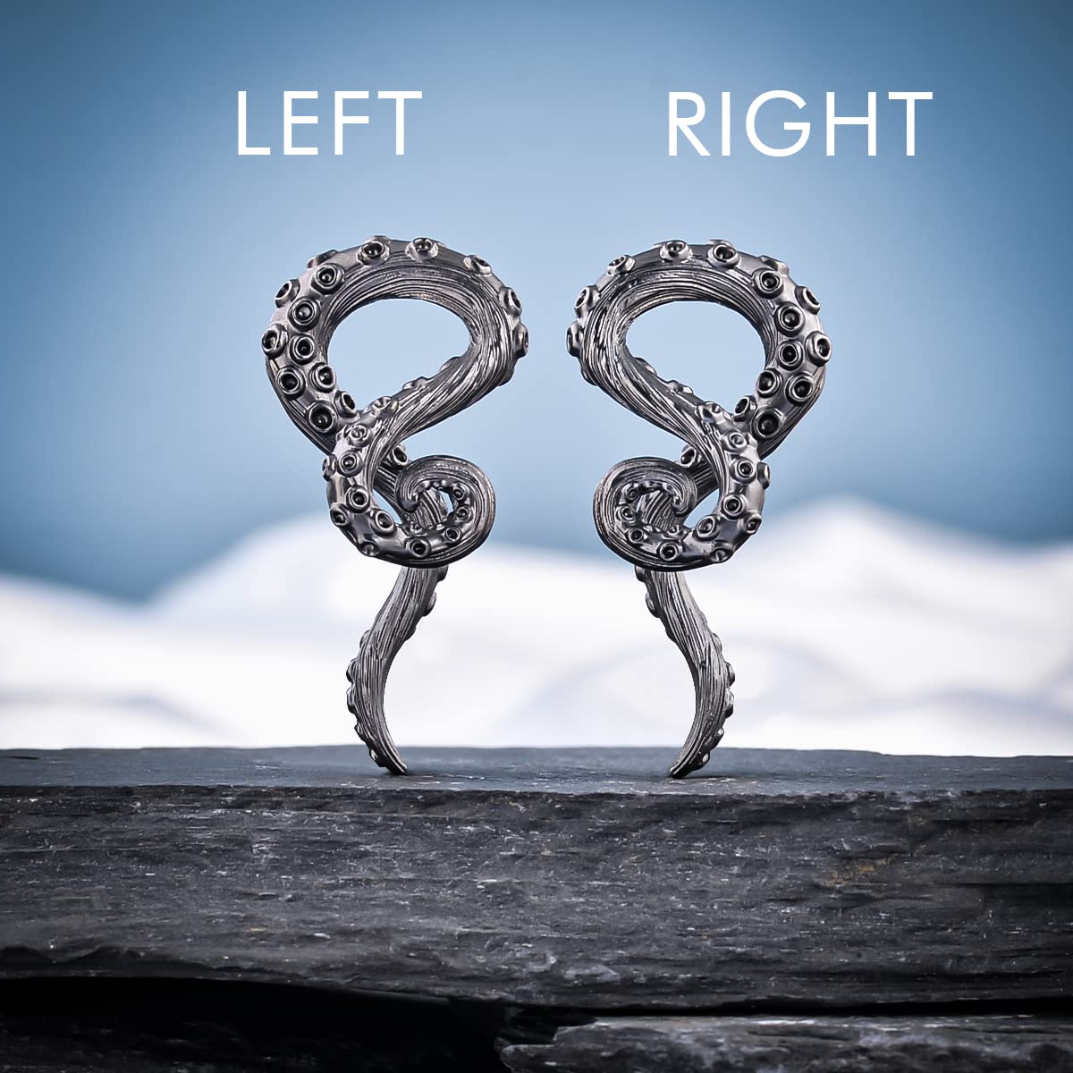 2PCS 2G Ear Sprial Tapers Plug Gauges Brass Ear Stretcher Hangers 6mm Gothic Ear Tunnels Expander Piercing Jewelry