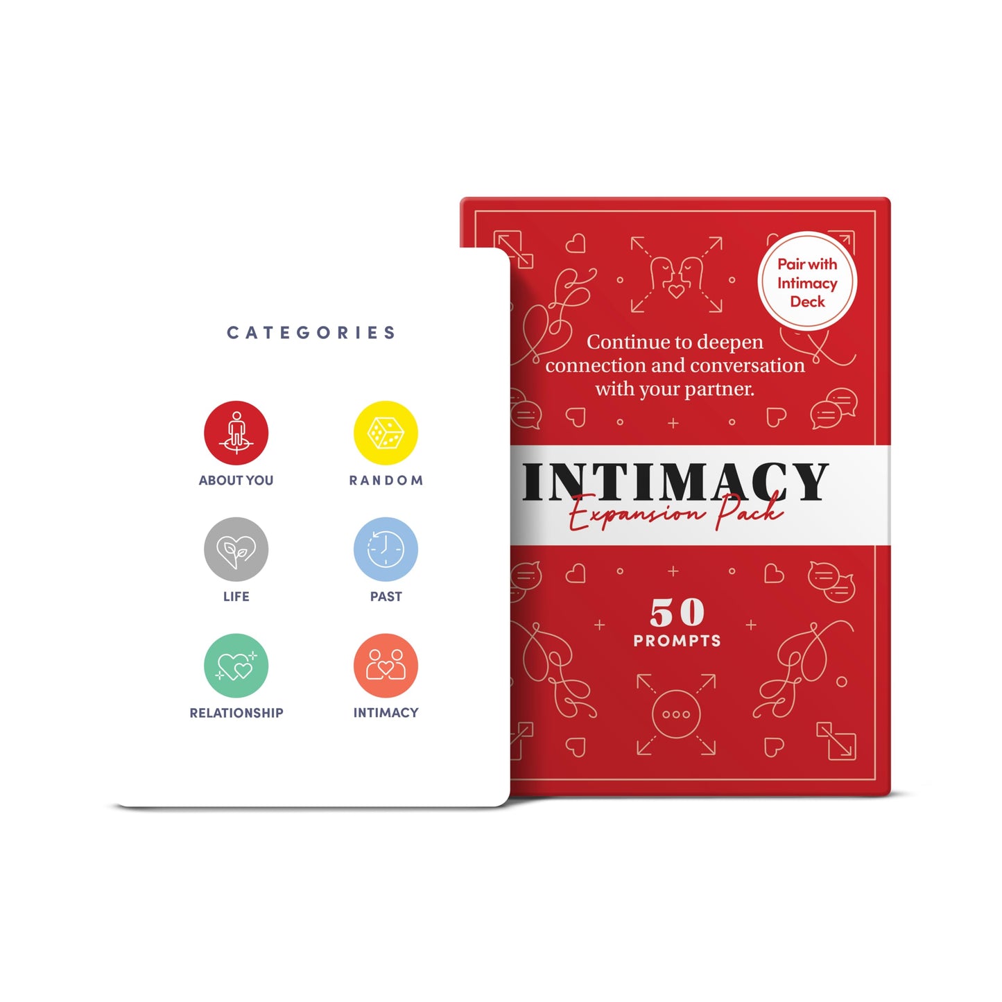 BestSelf Intimacy Deck Expansion Pack, 50 Conversation Starters, Meaningful Couples Game. Perfect Valentine Day Card Games for Couples, Couples Card Games