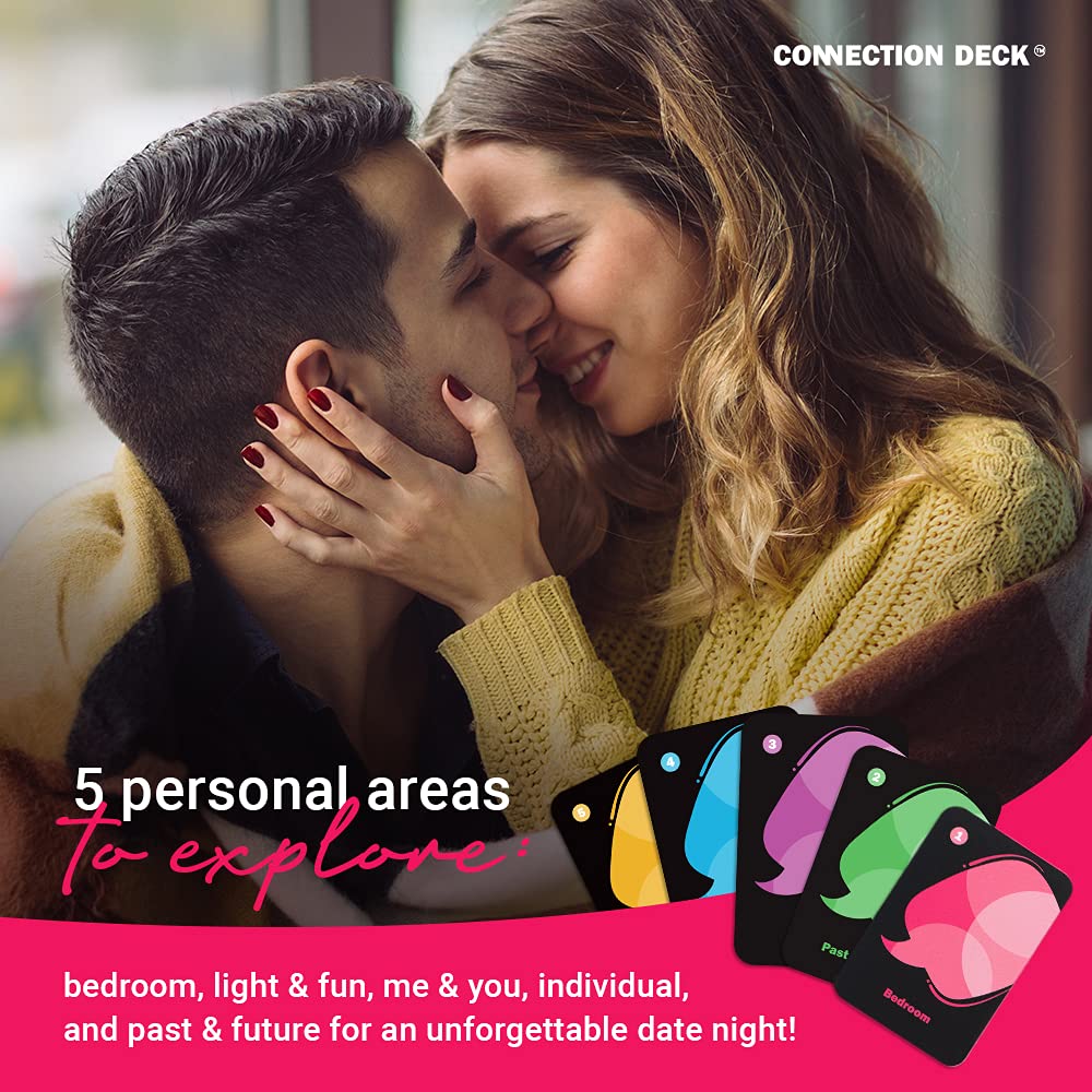 Card Game for Couples - Connecting and Revealing Questions to Ignite A Deeper Relationship - Perfect for Anniversary, Date Night & More (100 Cards)