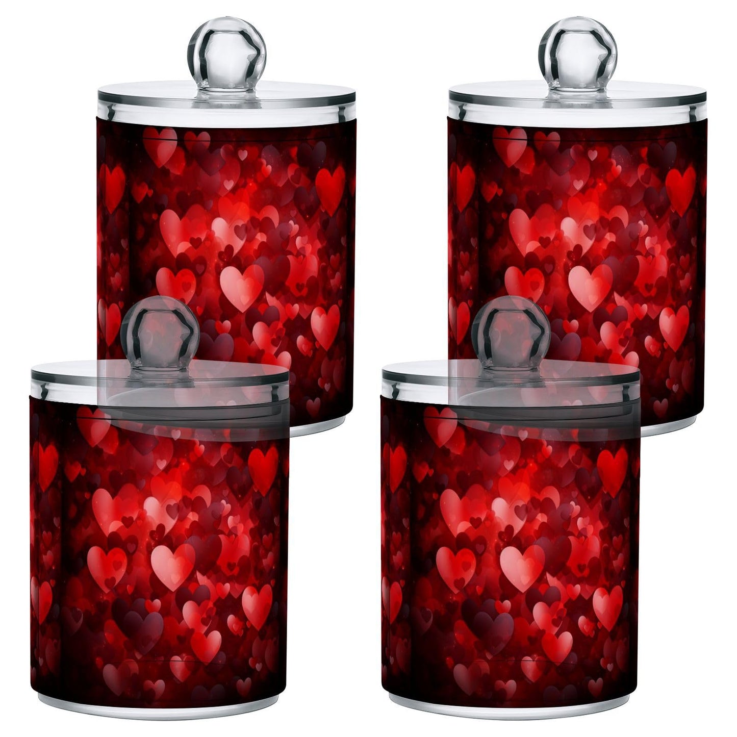 Halloween Skull 2PC Airtight Transparent Plastic Storage Jar, Food Storage Container Glass, Can Store Candy, Salt, Coffee Beans, With lid, Easy To Use