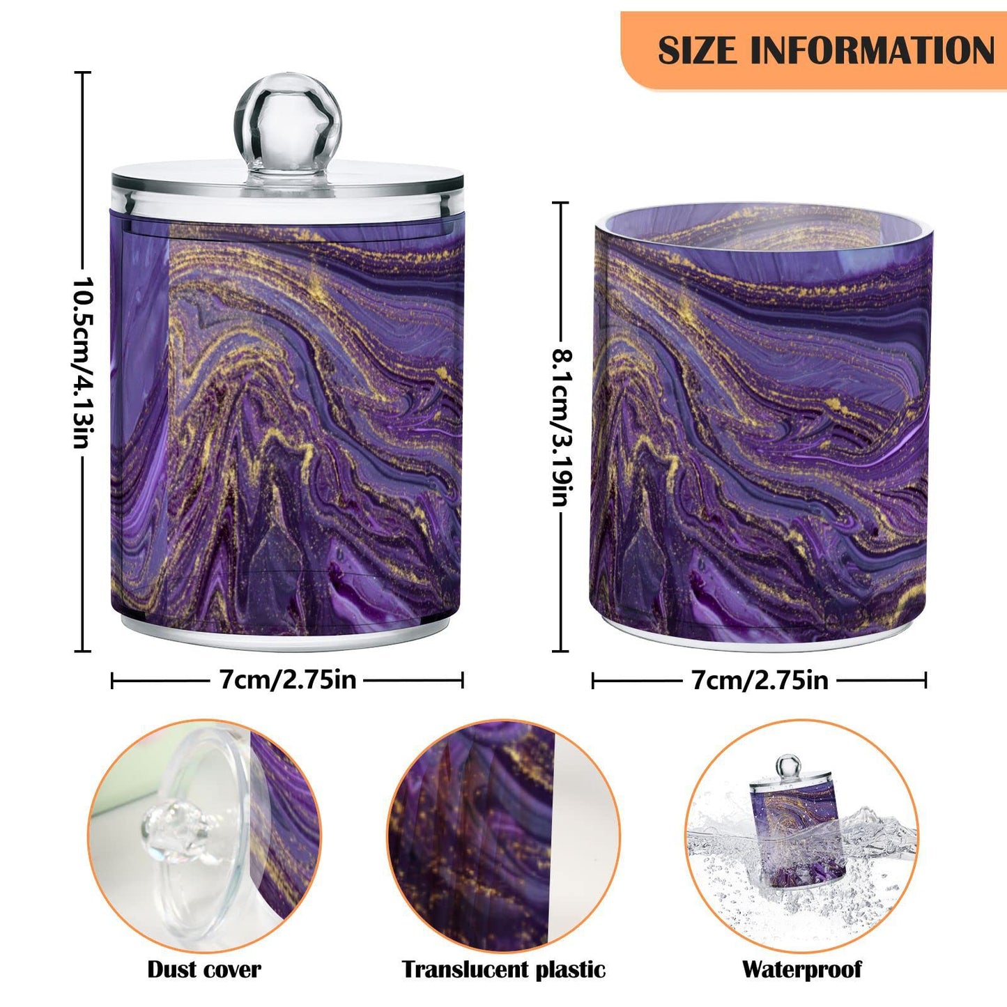 Halloween Skull 2PC Airtight Transparent Plastic Storage Jar, Food Storage Container Glass, Can Store Candy, Salt, Coffee Beans, With lid, Easy To Use