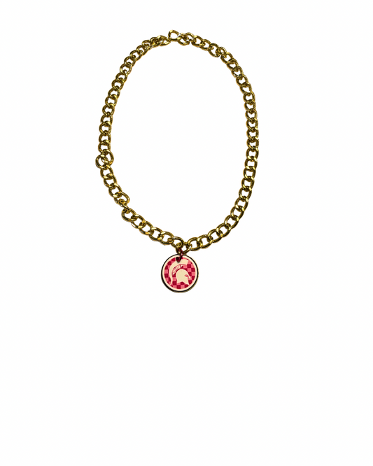 MSU-UofM Yin Yang Style Flip Side Necklace