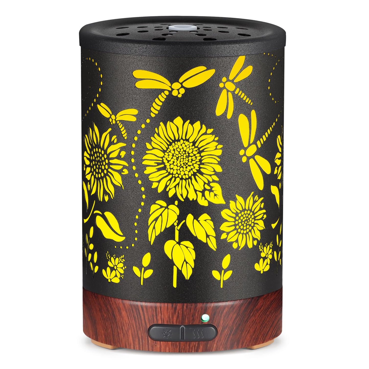 Metal Essential Oils Diffuser 150ML Aromatherapy Diffuser Cool Mist Humidifier with 7 Colors Lights Waterless Auto Off Air Diffusers as Gifts for Moms Women Girls (Bigfoot)