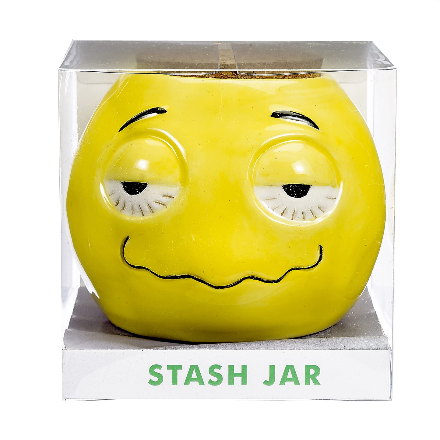 FASHIONCRAFT 88132 Stoned Emoji Stash Jar - Novelty Stash Jar