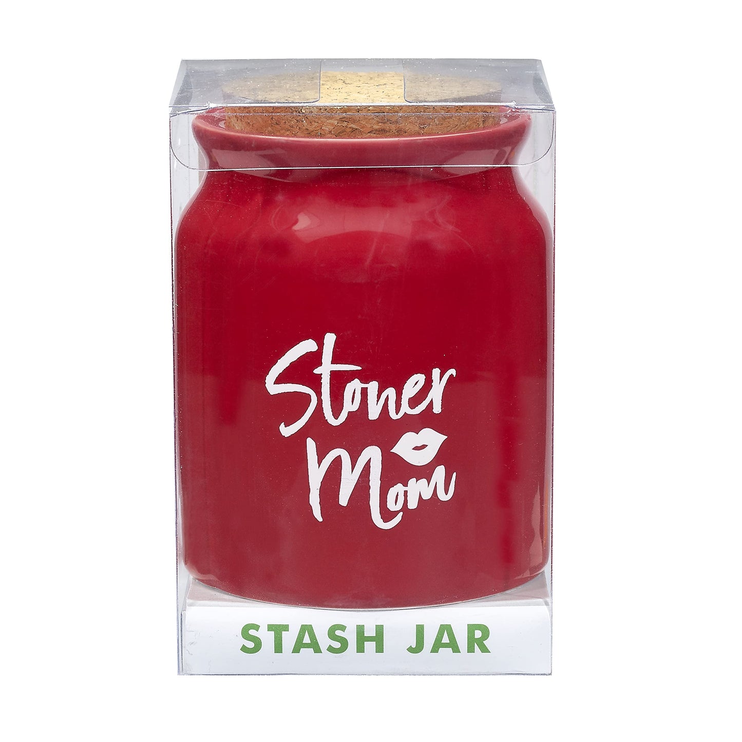 FASHIONCRAFT 88070 Stoner Girl Stash Jar – White with Gold Letters, Novetly Stash Jar, Herb Jar