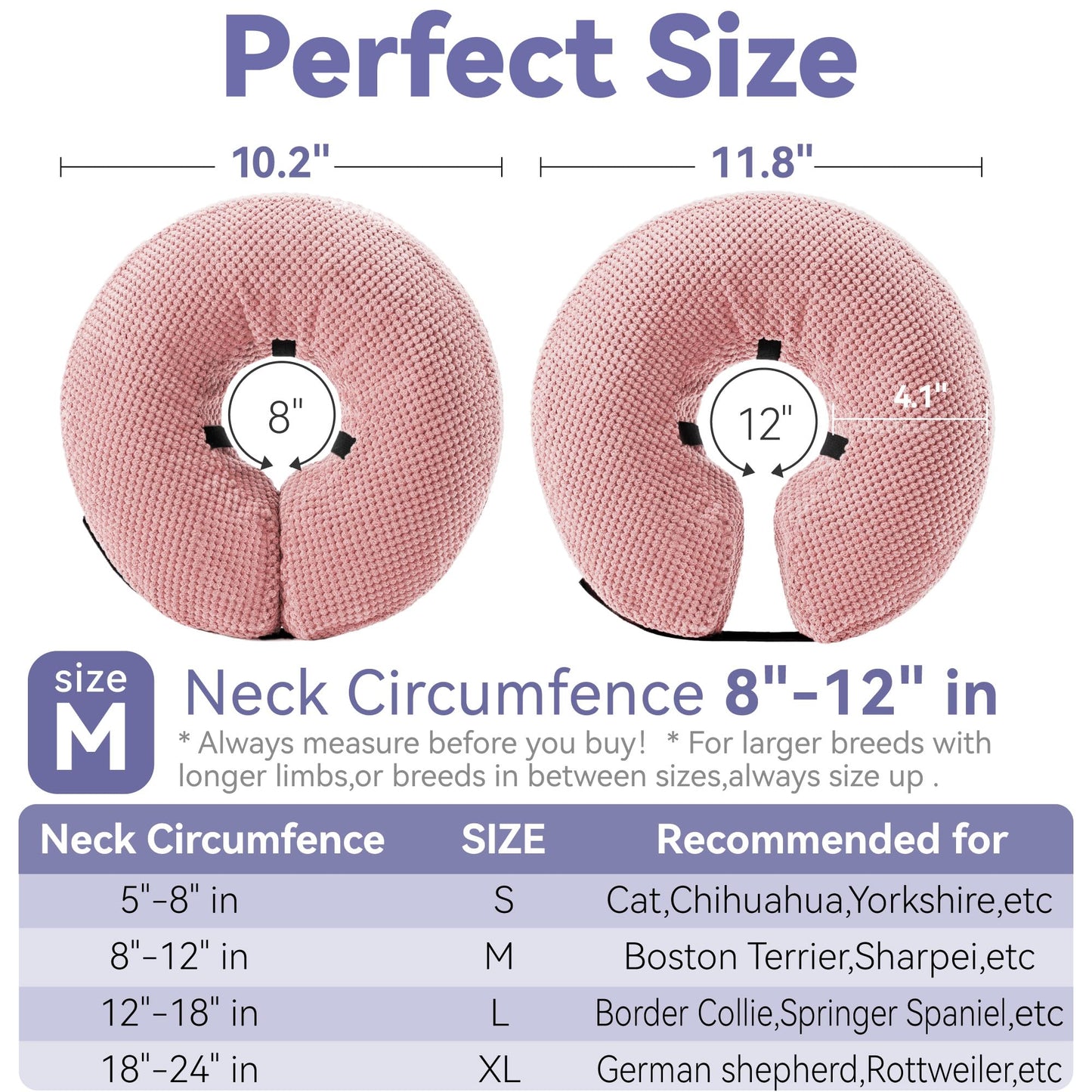 Soft Inflatable Dog Cone Collar for Large Medium Small Dogs Cats After Surgery - Dog Neck Donut, E Collar, Elizabethan Collar Alternatives for Dogs Recovery