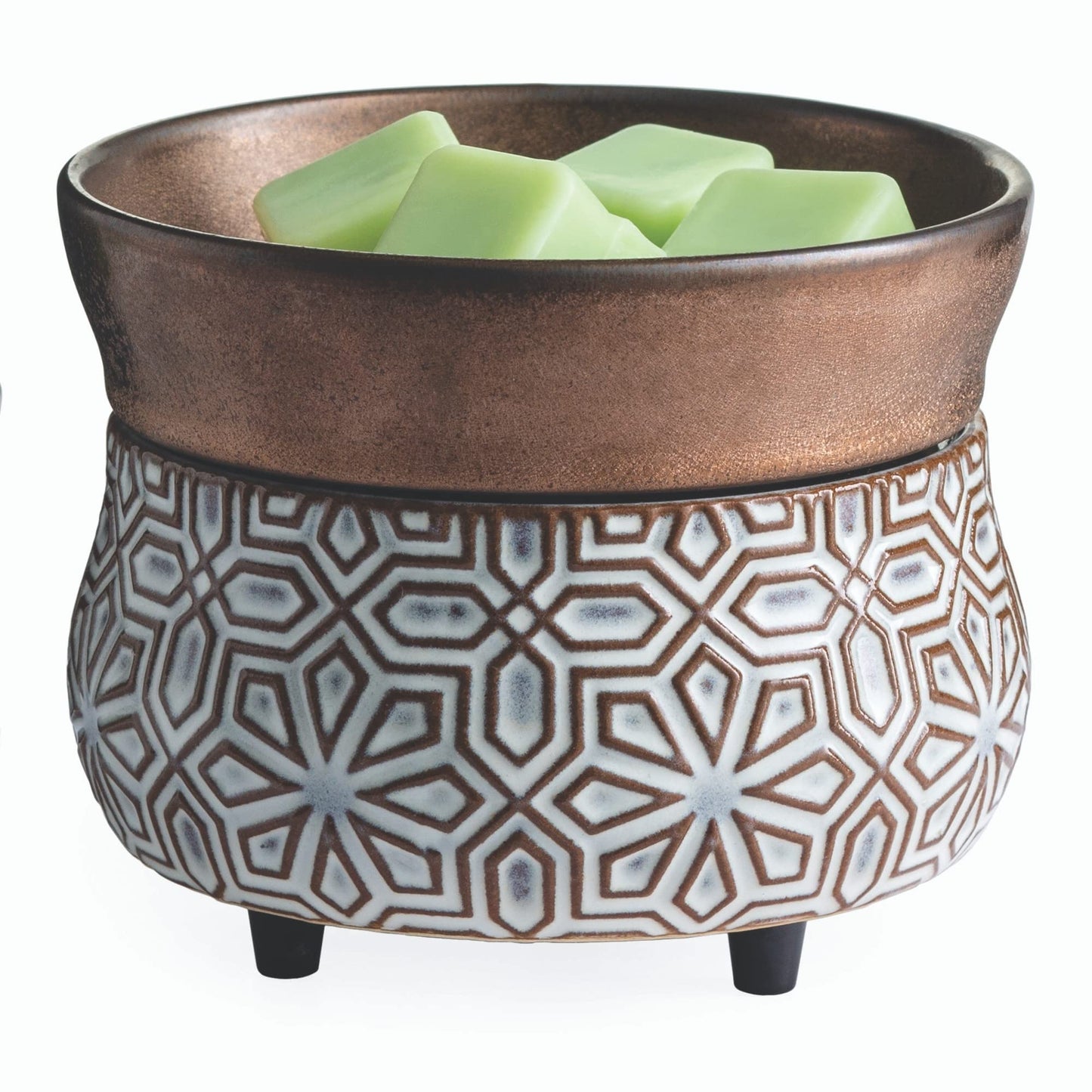 Candle Warmers Etc 2-In-1 Candle and Fragrance Wax Melt Warmer For Warming Scented Candles or Wax Melts and Tarts With To Freshen Room, Slate