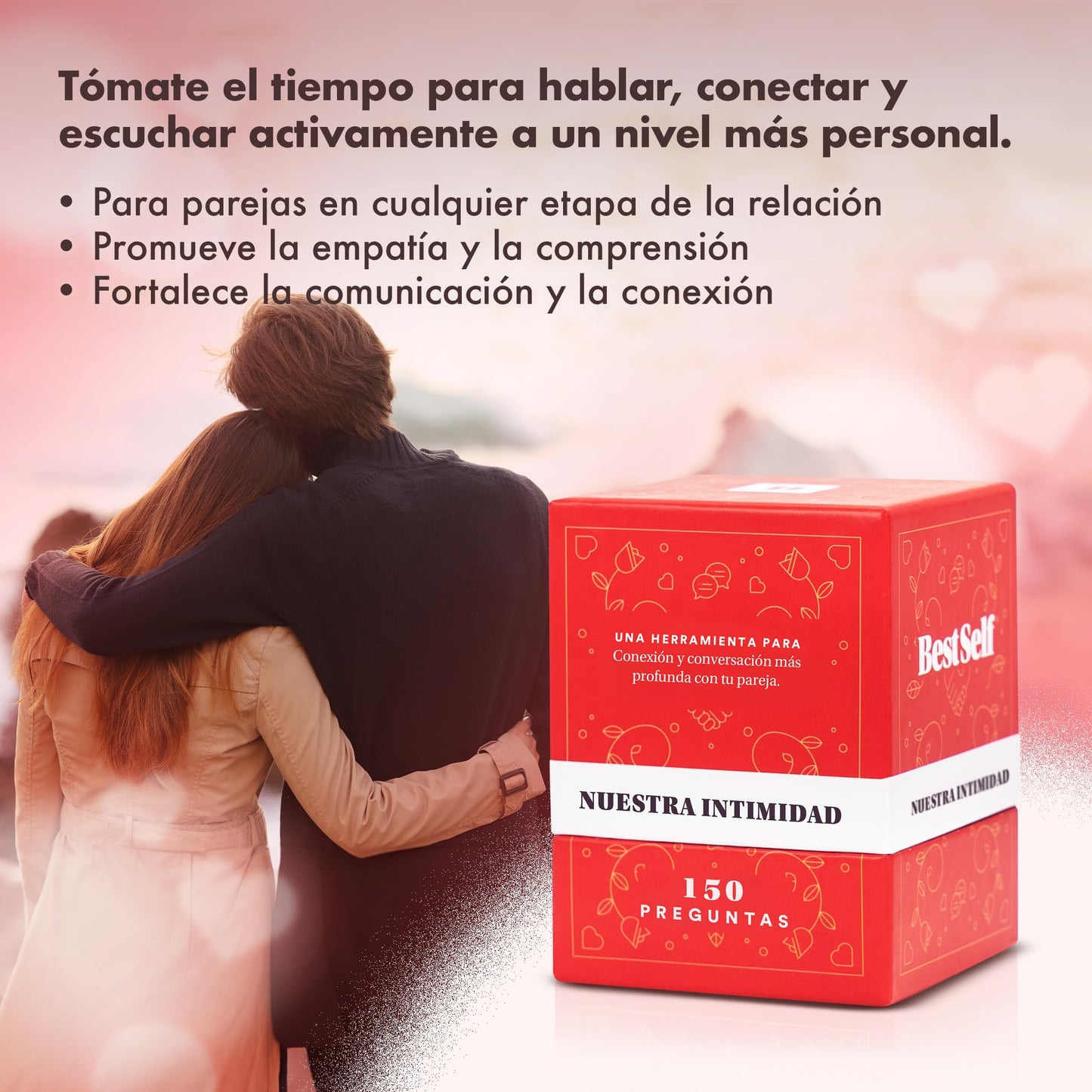 BestSelf Intimacy Deck Expansion Pack, 50 Conversation Starters, Meaningful Couples Game. Perfect Valentine Day Card Games for Couples, Couples Card Games