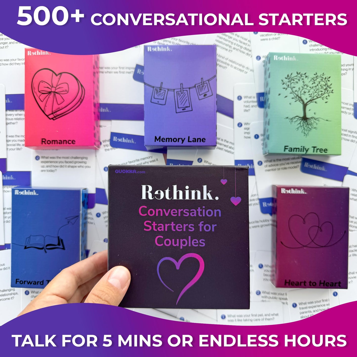 QUOKKA Conversation Cards Game - Christian Couples Edition | Original Version | Religious Gift | Relationship Connection - Great Board Game for Married Husband & Wife