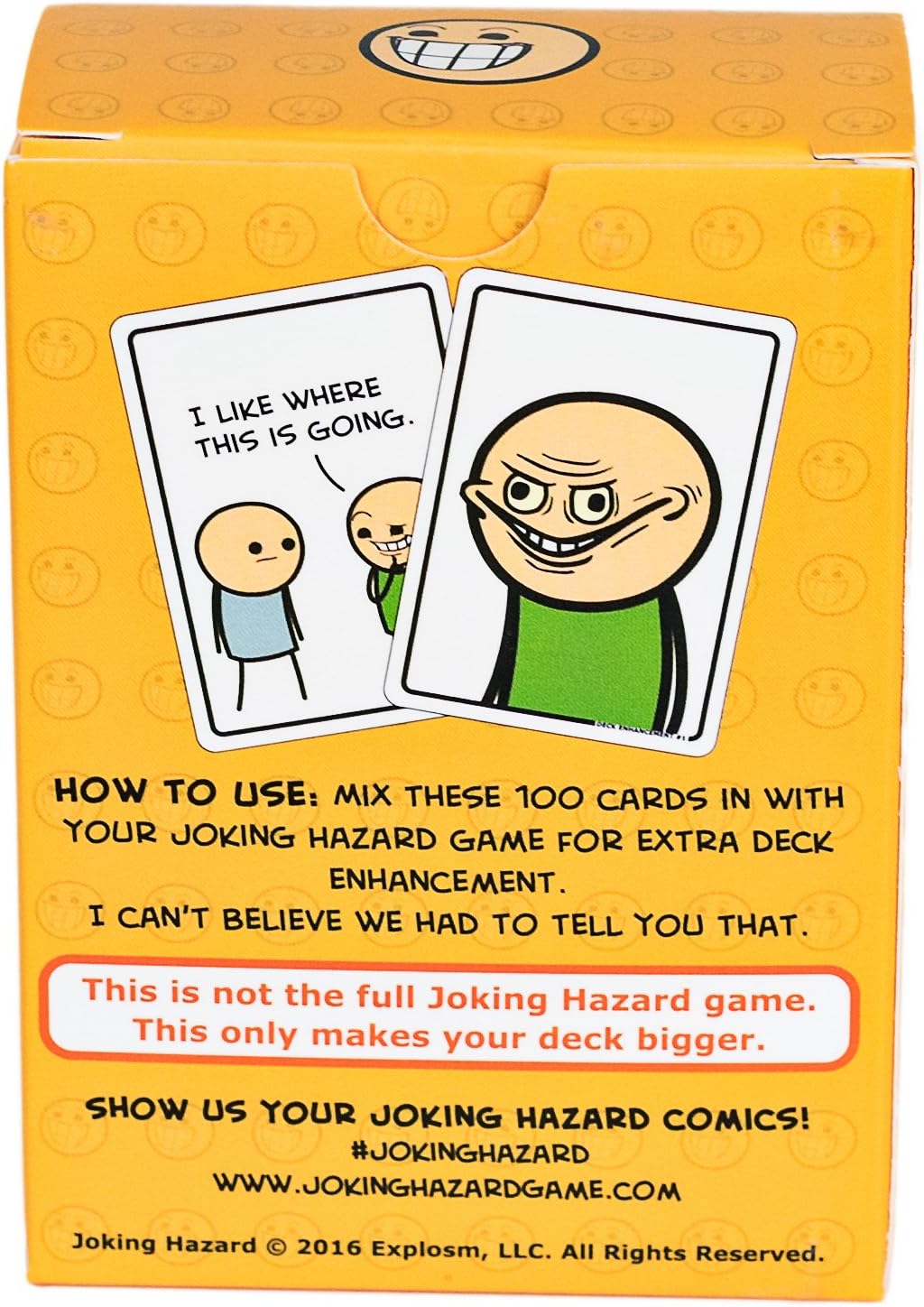 Deck Enhancement #1 - The first expansion of Joking Hazard Comic Building Card - Party Game by Cyanide and Happiness for 3-10 players , Orange, Medium