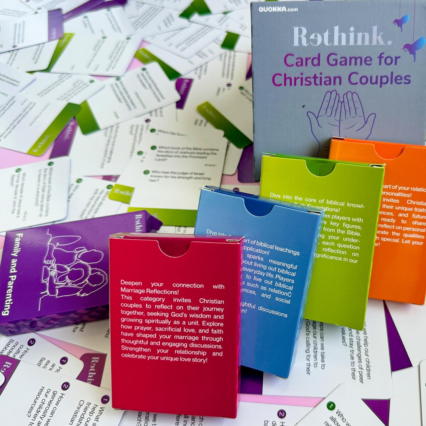 QUOKKA Conversation Cards Game - Christian Couples Edition | Original Version | Religious Gift | Relationship Connection - Great Board Game for Married Husband & Wife