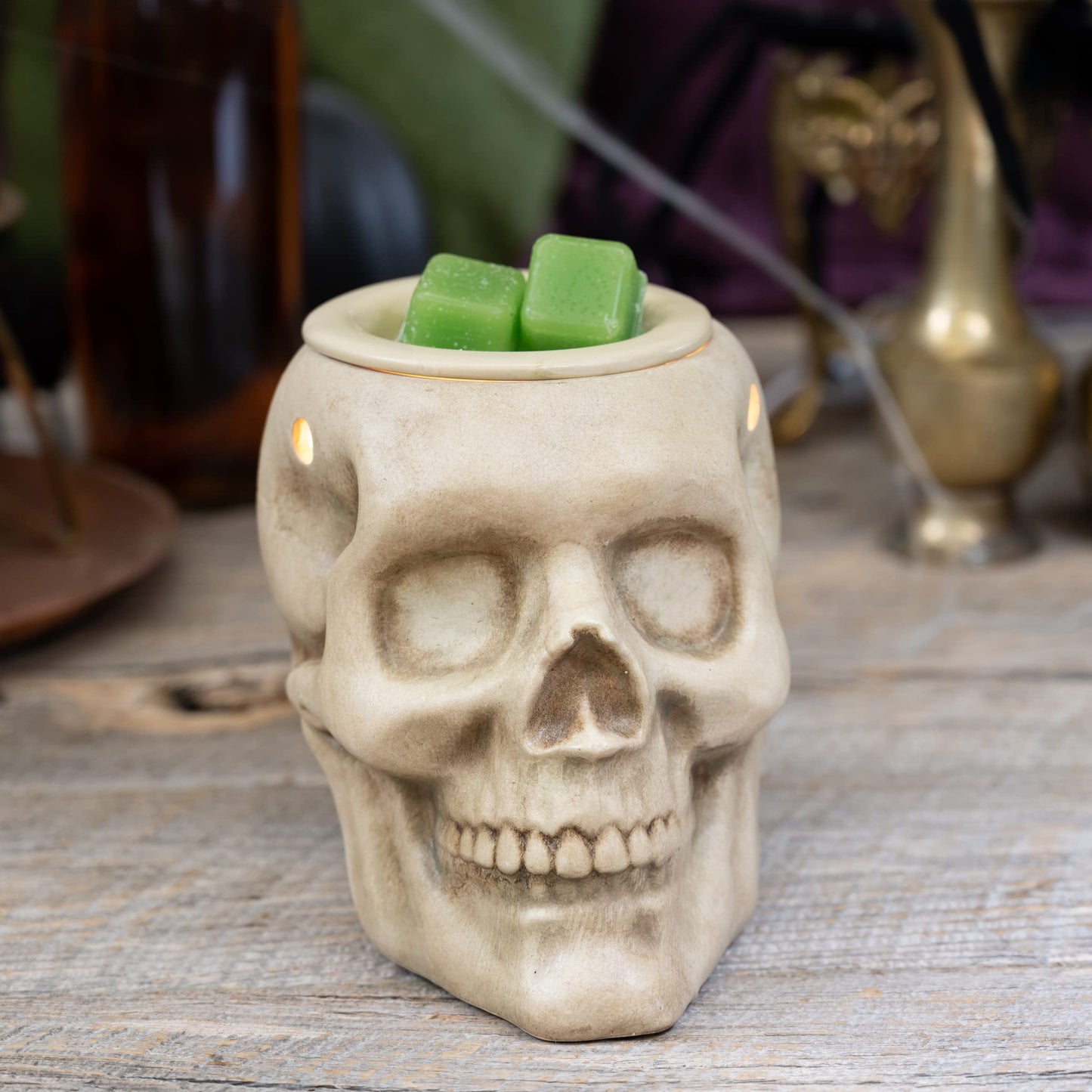 Scentsationals Halloween Collection - Scented Wax Warmer - Spooky Season Wax Cube Melter & Burner - Electric Autumn Fragrance Home Air Freshener Gift (Apothecary)