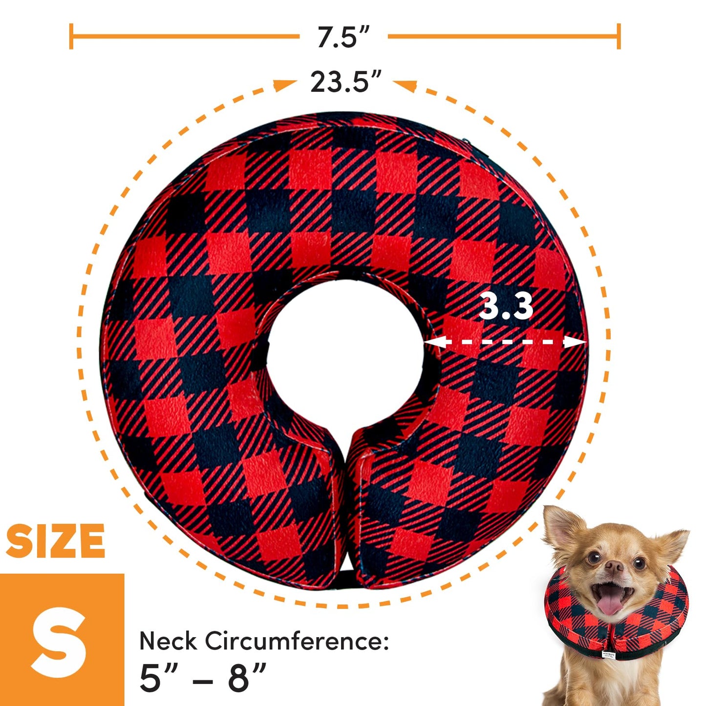 BENCMATE Protective Inflatable Collar for Dogs and Cats - Soft Pet Recovery Collar Does Not Block Vision E-Collar (X-Large, Blue)