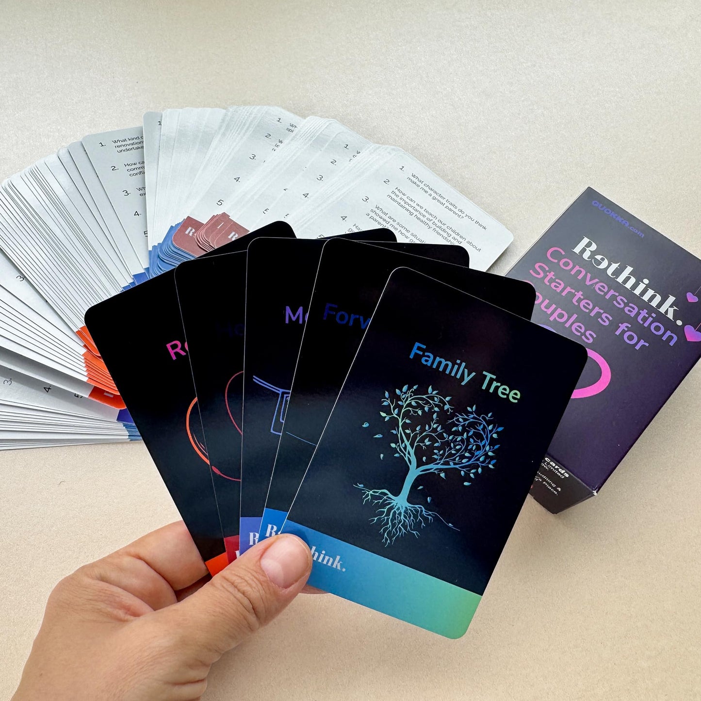 QUOKKA Conversation Cards Game - Christian Couples Edition | Original Version | Religious Gift | Relationship Connection - Great Board Game for Married Husband & Wife