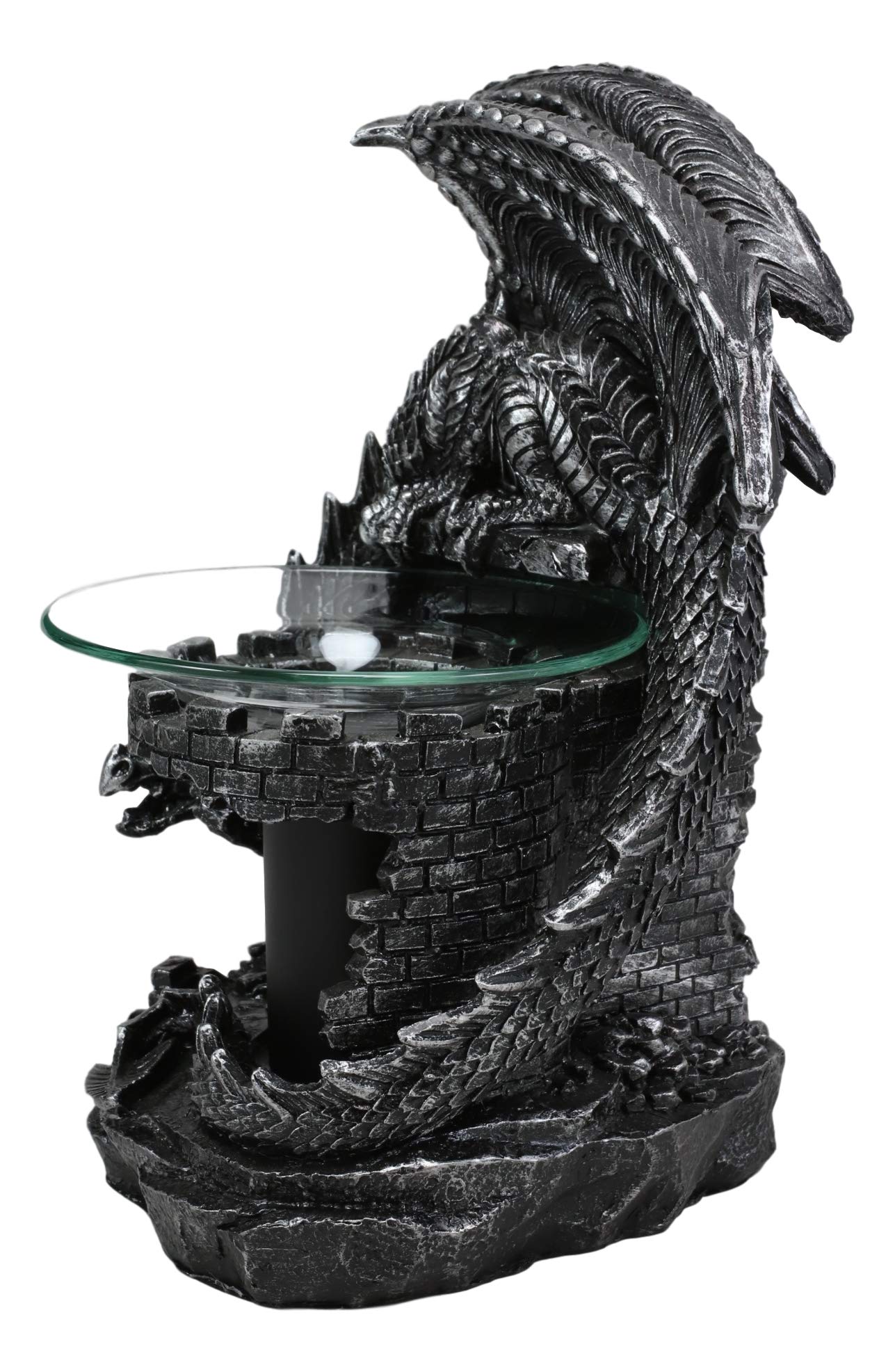 Ebros Smaug Castle Guardian Dragon Electric Oil Diffuser Burner Tart Warmer Aroma Scent Statue 9.5" Tall Figurine Dungeons and Dragons Decorative Decor for Aromatherapy Accessory Halloween Prop