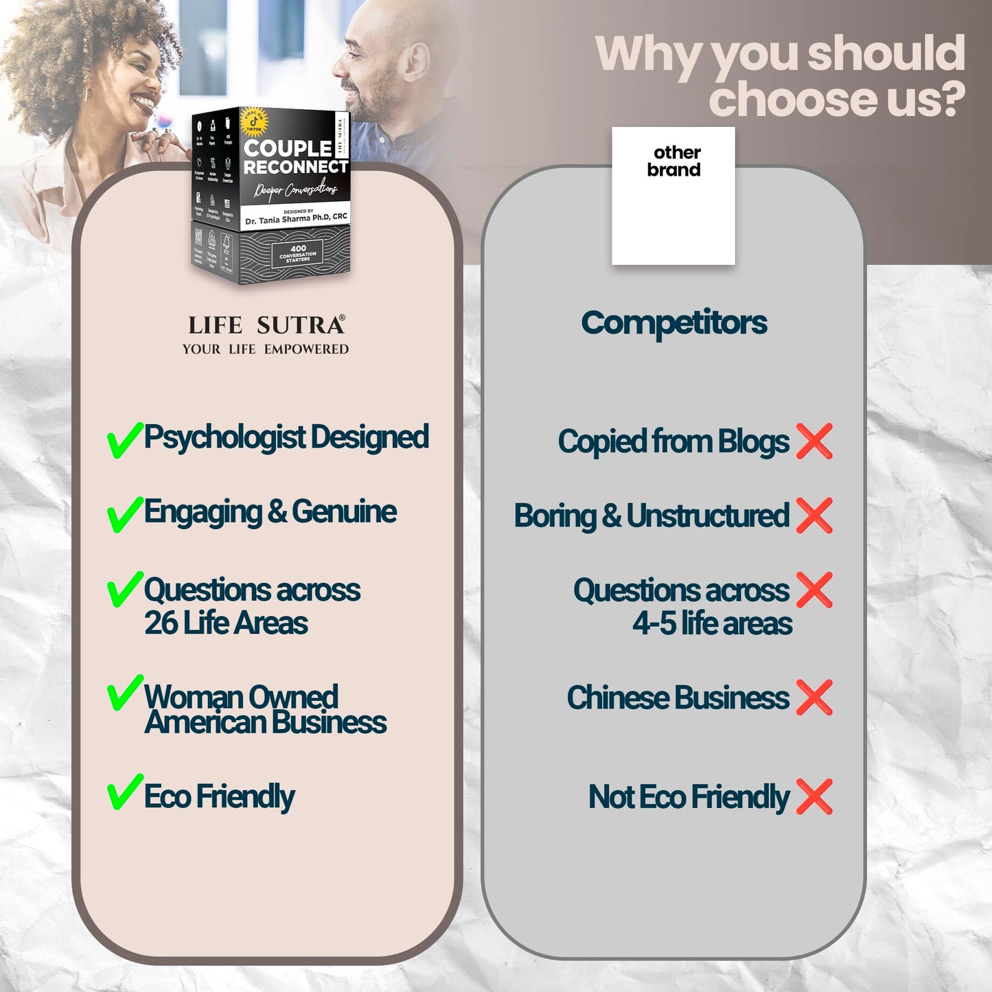 Couples Games for Married Couples - Fun Stay-at-Home Date Night, Romantic Gift for Anniversaries, Birthdays, Wife, Husband - Age 30+, 2 Players (Newlyweds - 400 Cards)