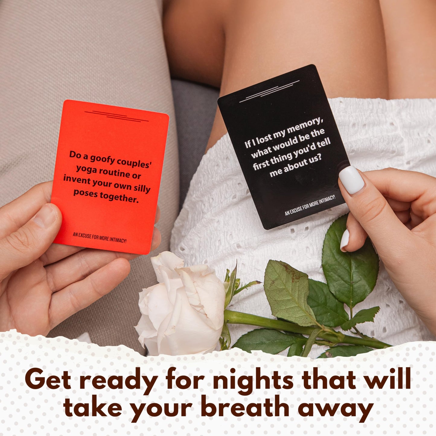 Romantic Couples Games for Adults - Fun Card Games for Date Night - an Excuse for More Intimacy - Perfect Couples Gift Ideas for Connection - Spicy Dares and Questions