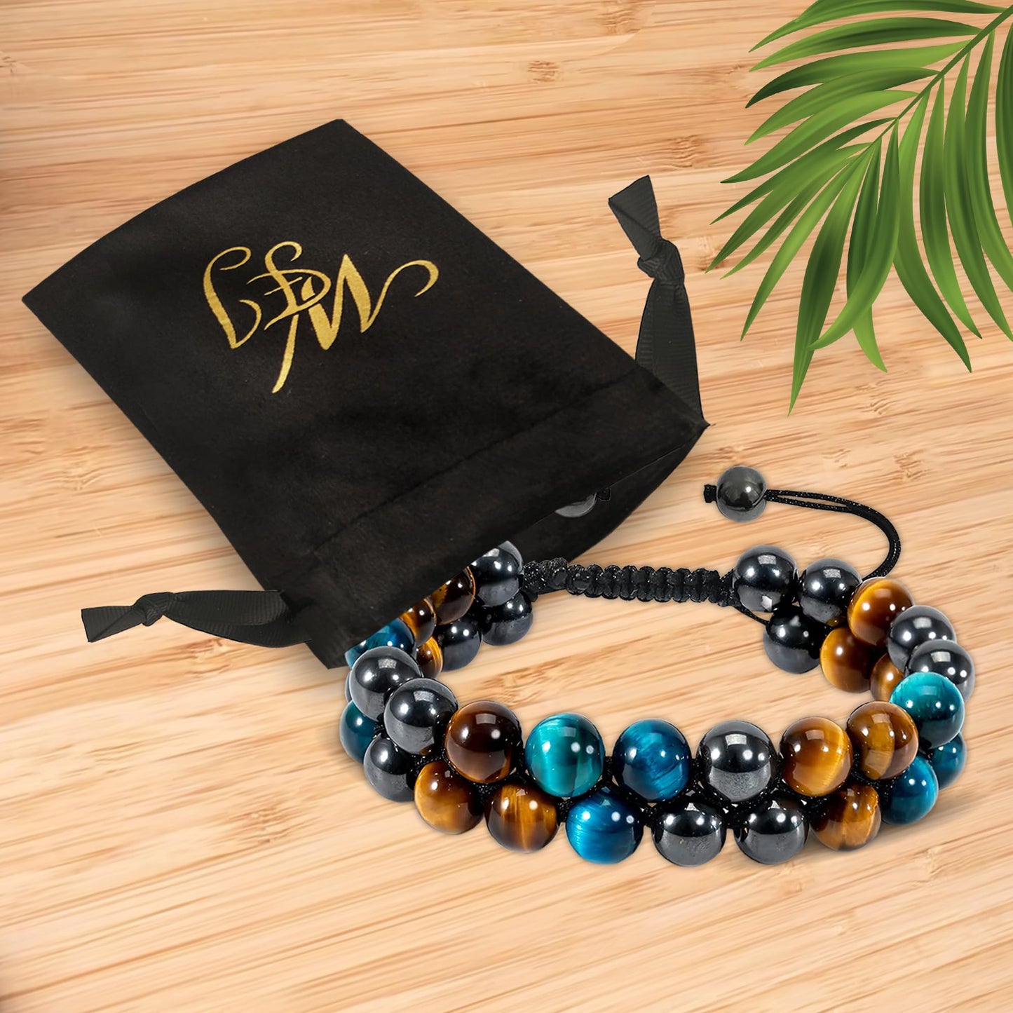 Black Obsidian Hematite Triple Protection Bracelet 10MM beads Set, Blue Tiger Eye Beads Bracelets, Lava Stone bracelets for Men Women