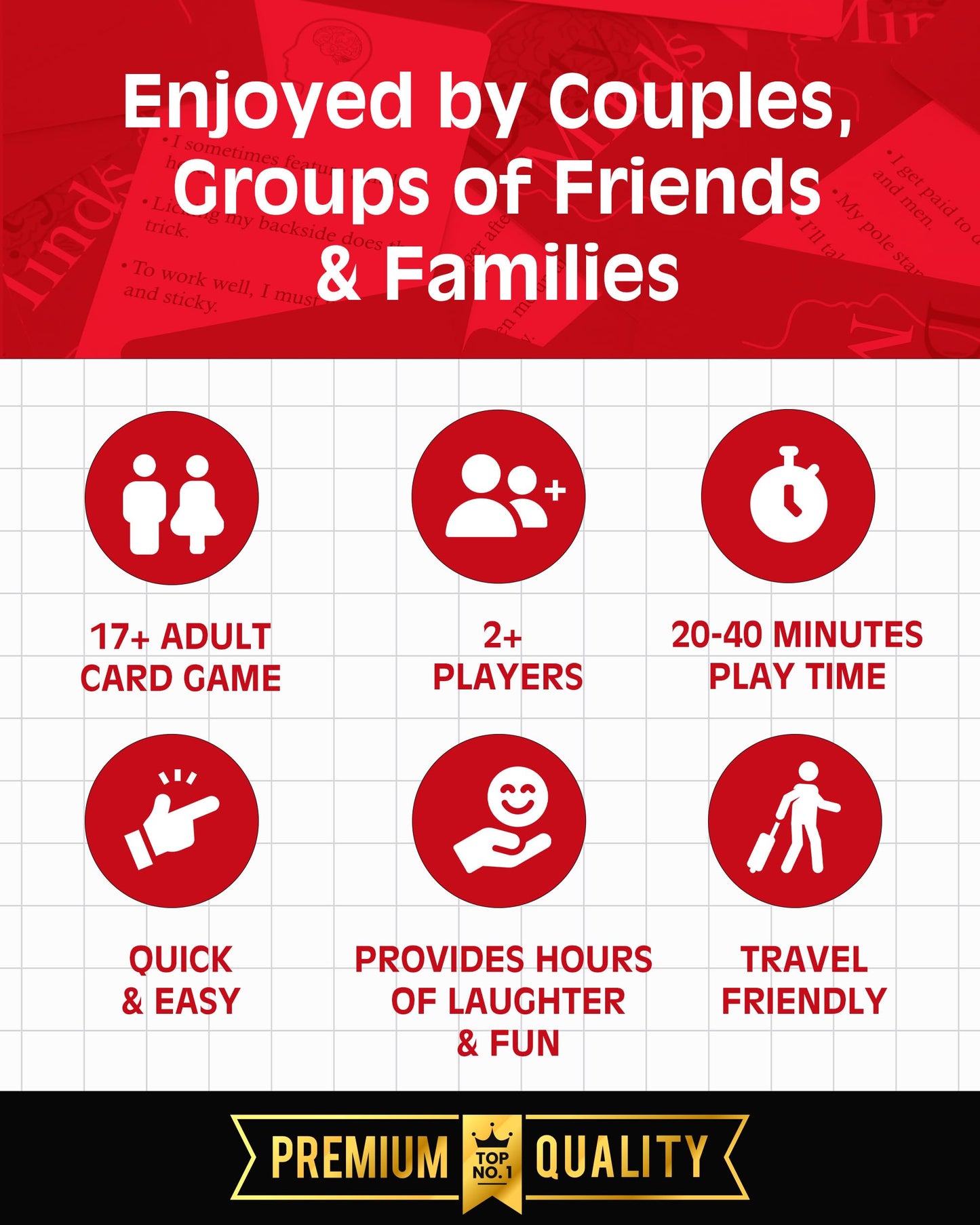TDC Games Travel Dirty Minds - Funny Card Games for Adults, Hilarious Party Games for Game Night, Couples Games, Date Night