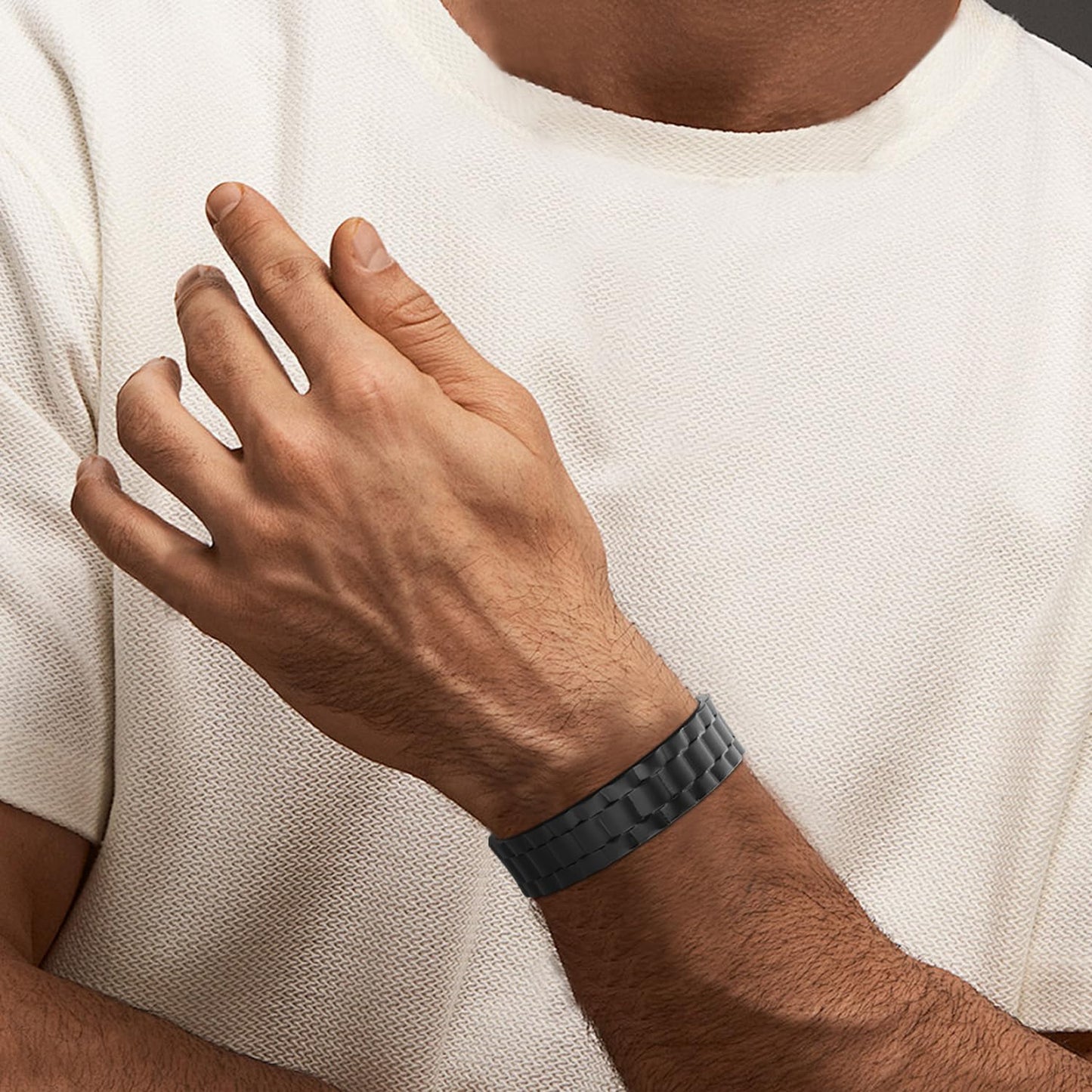 MagEnergy Copper Bracelet for Men, 99.9% Pure Copper Bracelet for Men with 6pcs 3500 Gauss Magnets, Adjustable Bracelets Jewelry Gift