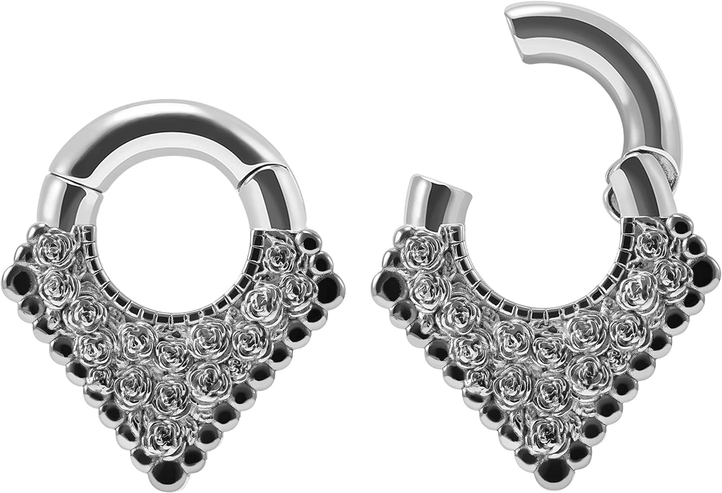 2PCS Ear Weights For Stretched Ears Heavy Weighted Gauges Stainless Steel 2g 4g Dangle Gauge For Women Men Ear Hanger Stretcher Piercings